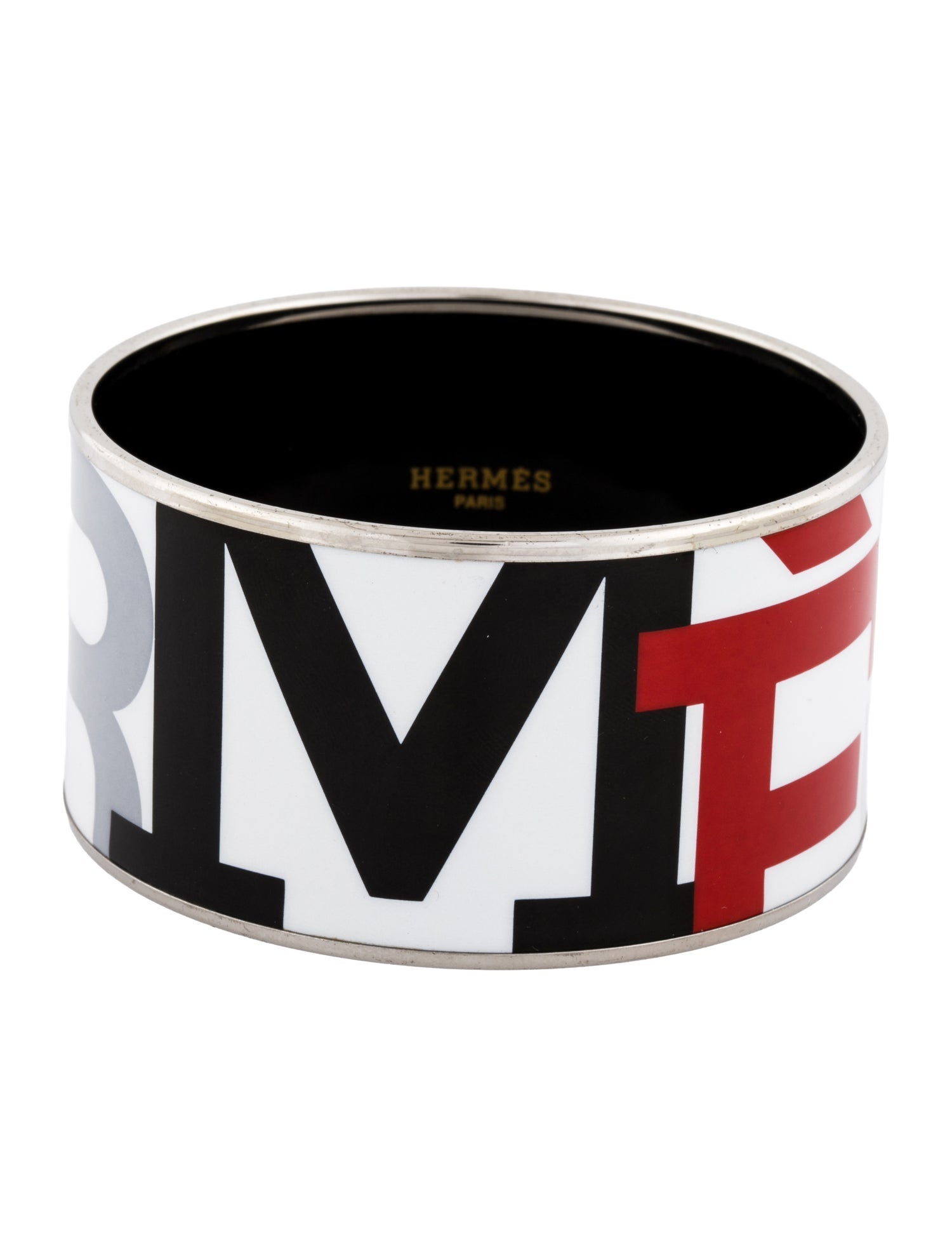 Hermès Capitales Extra Wide Enamel Bangle