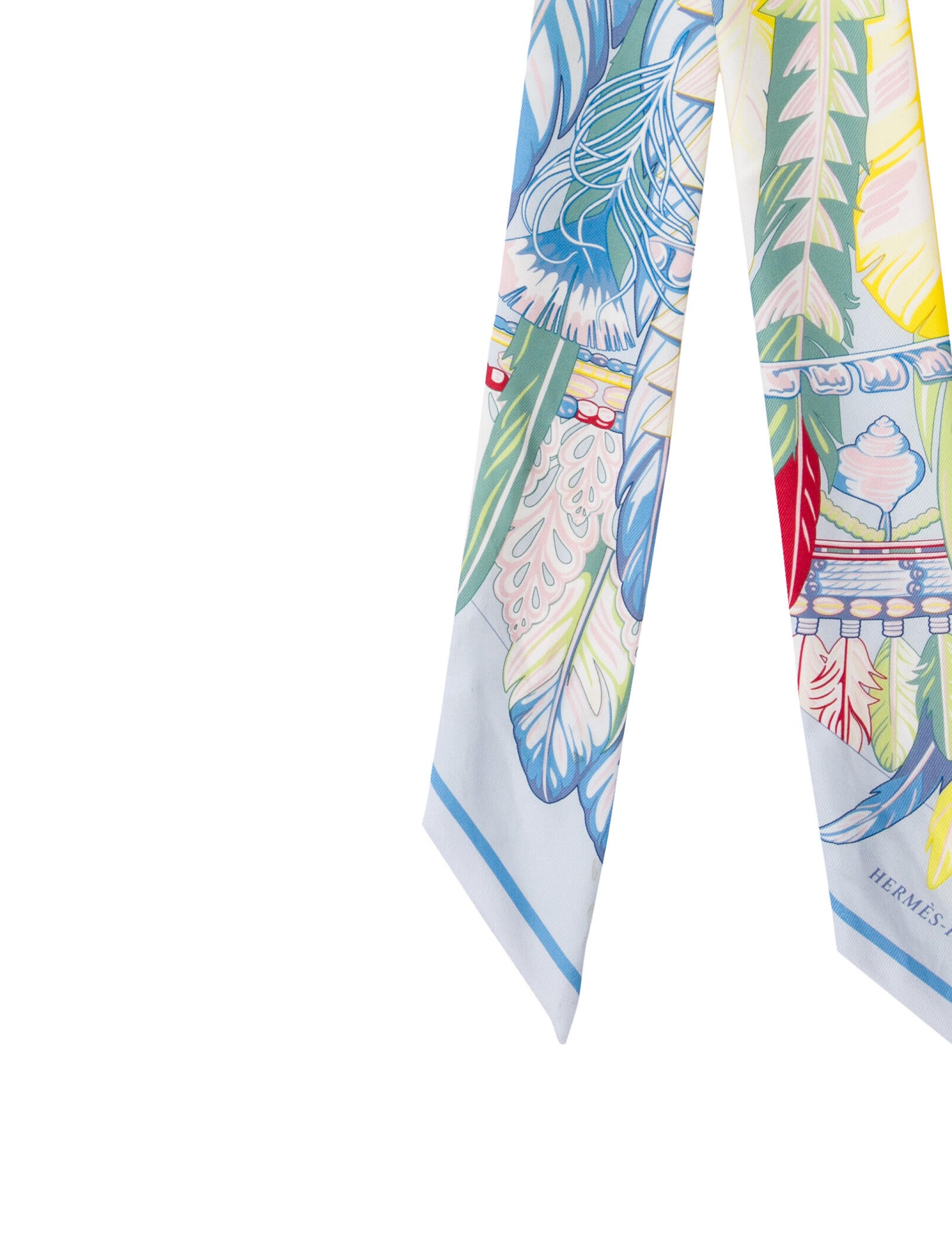 Hermès La Danse Pacifique Silk Twilly Scarf
