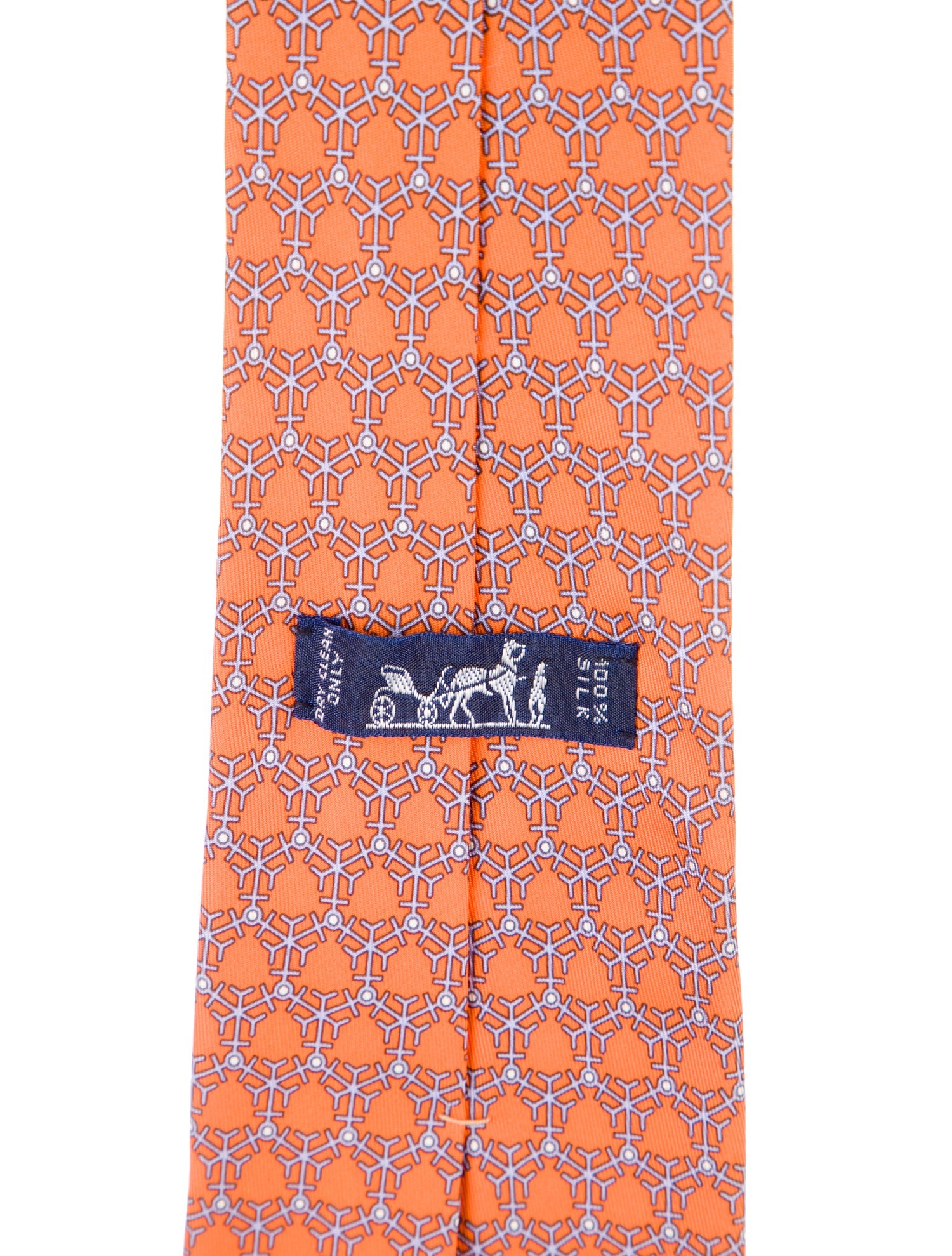 Hermès Printed Silk Tie