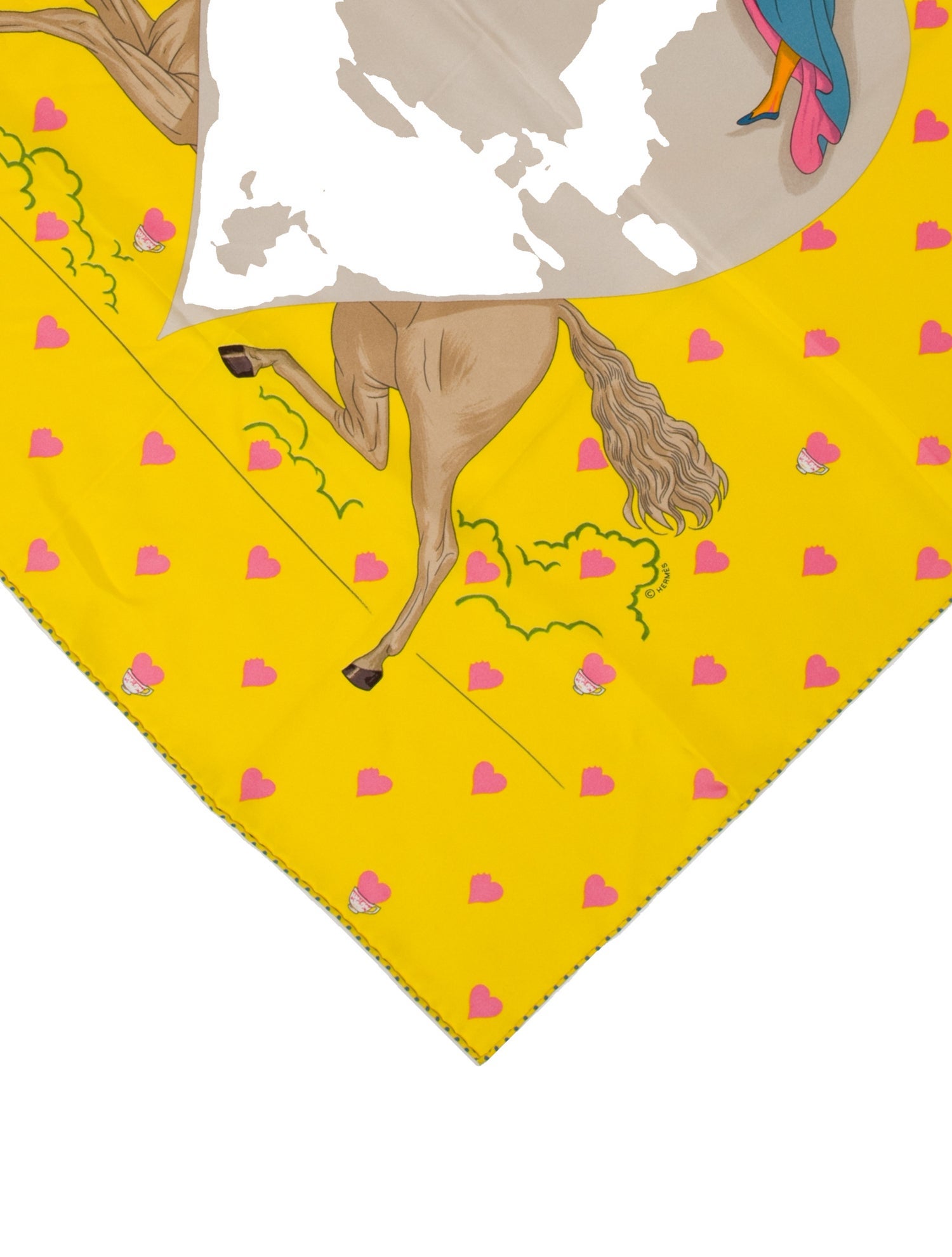 Hermès Team Time Silk Scarf