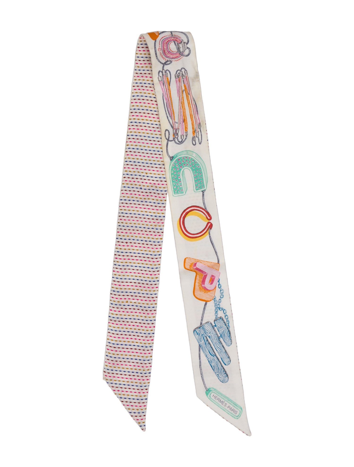 Hermès Chevaloscope Silk Twilly Scarf