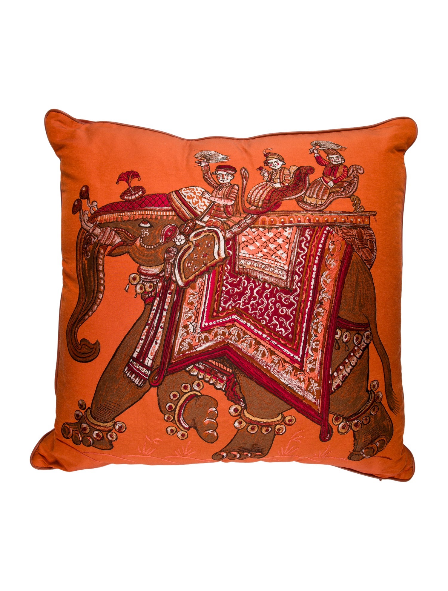 Hermès Beloved India Embroidered Throw Pillow