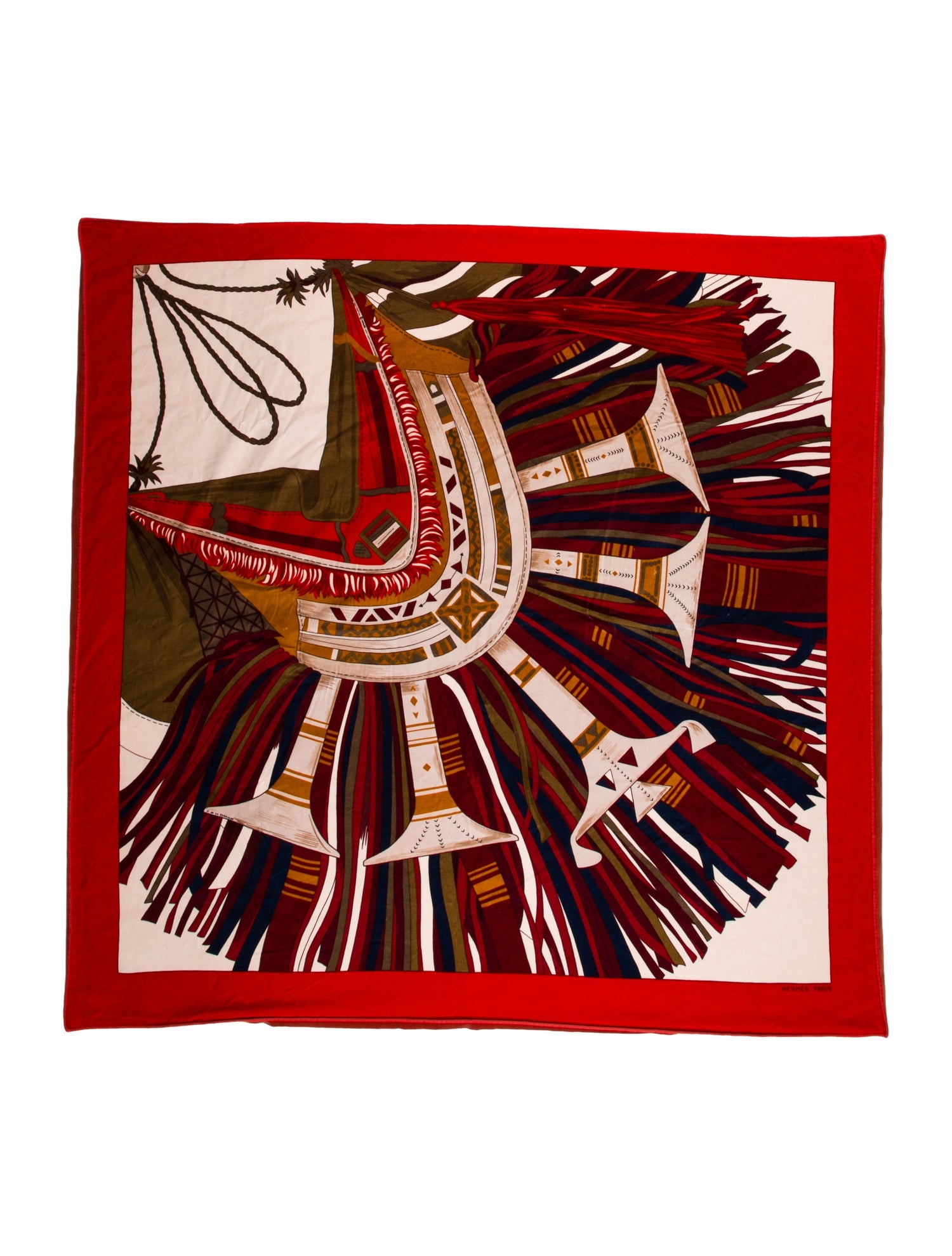 Hermès Cuirs du Desert Velvet Throw Blanket