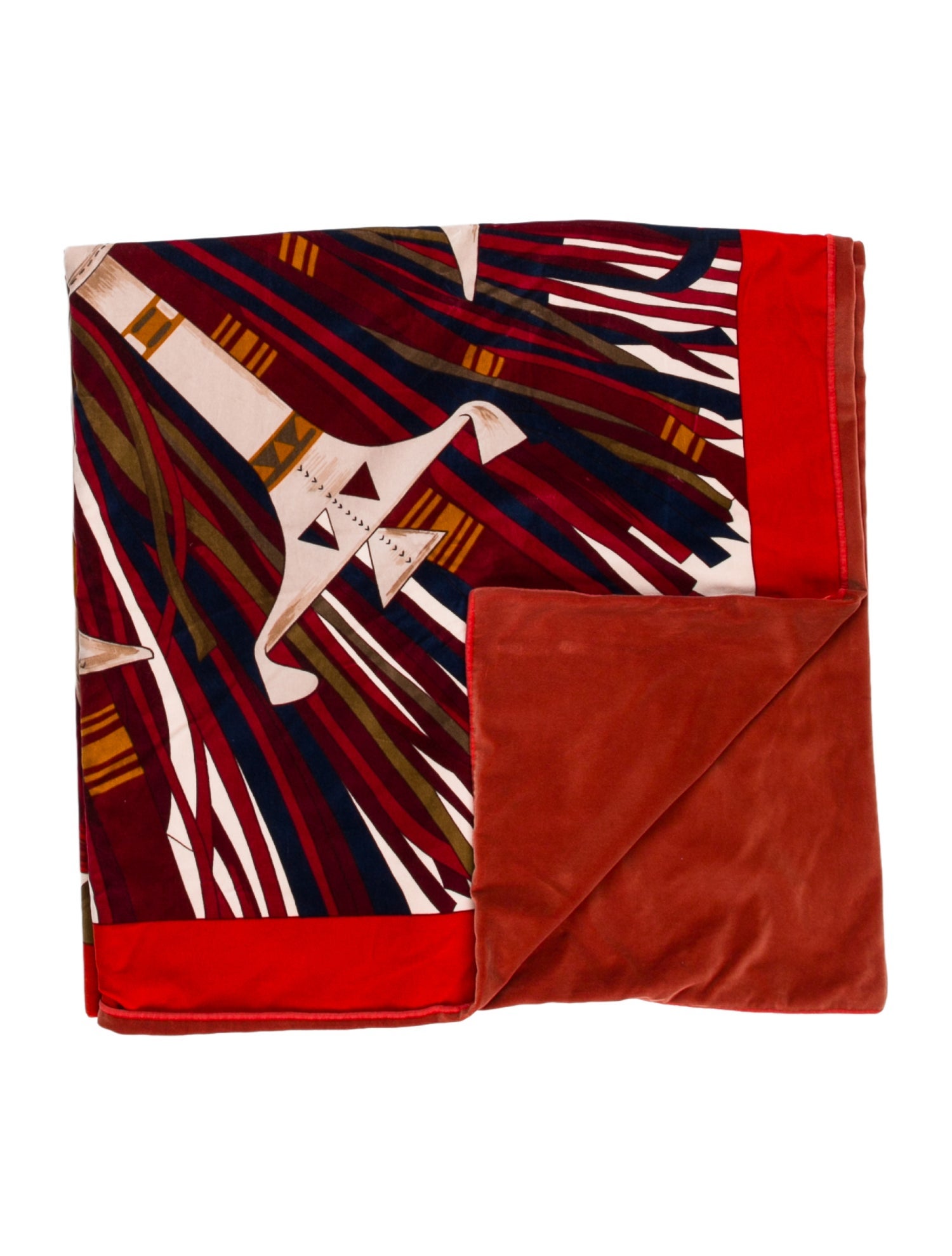 Hermès Cuirs du Desert Velvet Throw Blanket