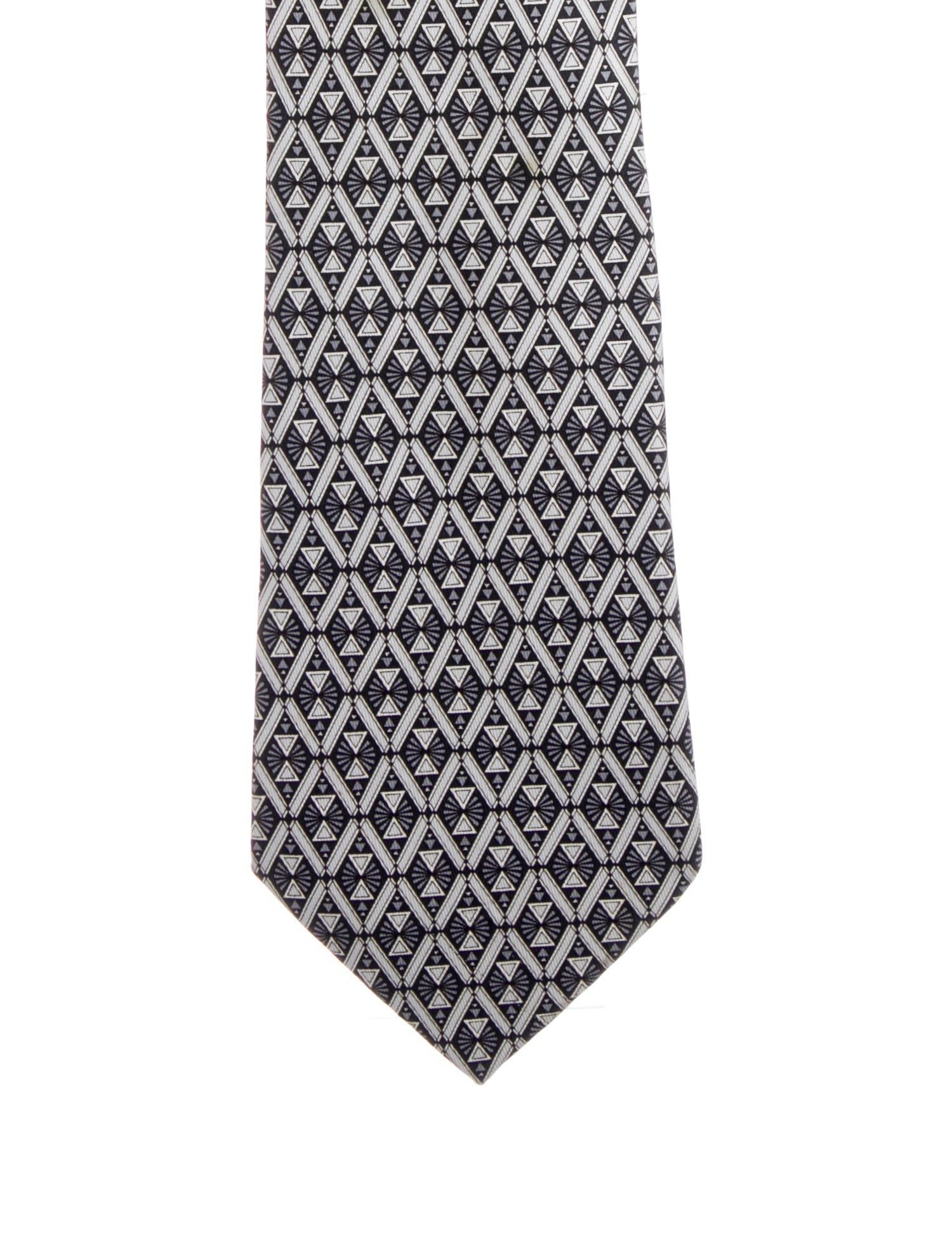 Hermès Pattern Print Silk Tie