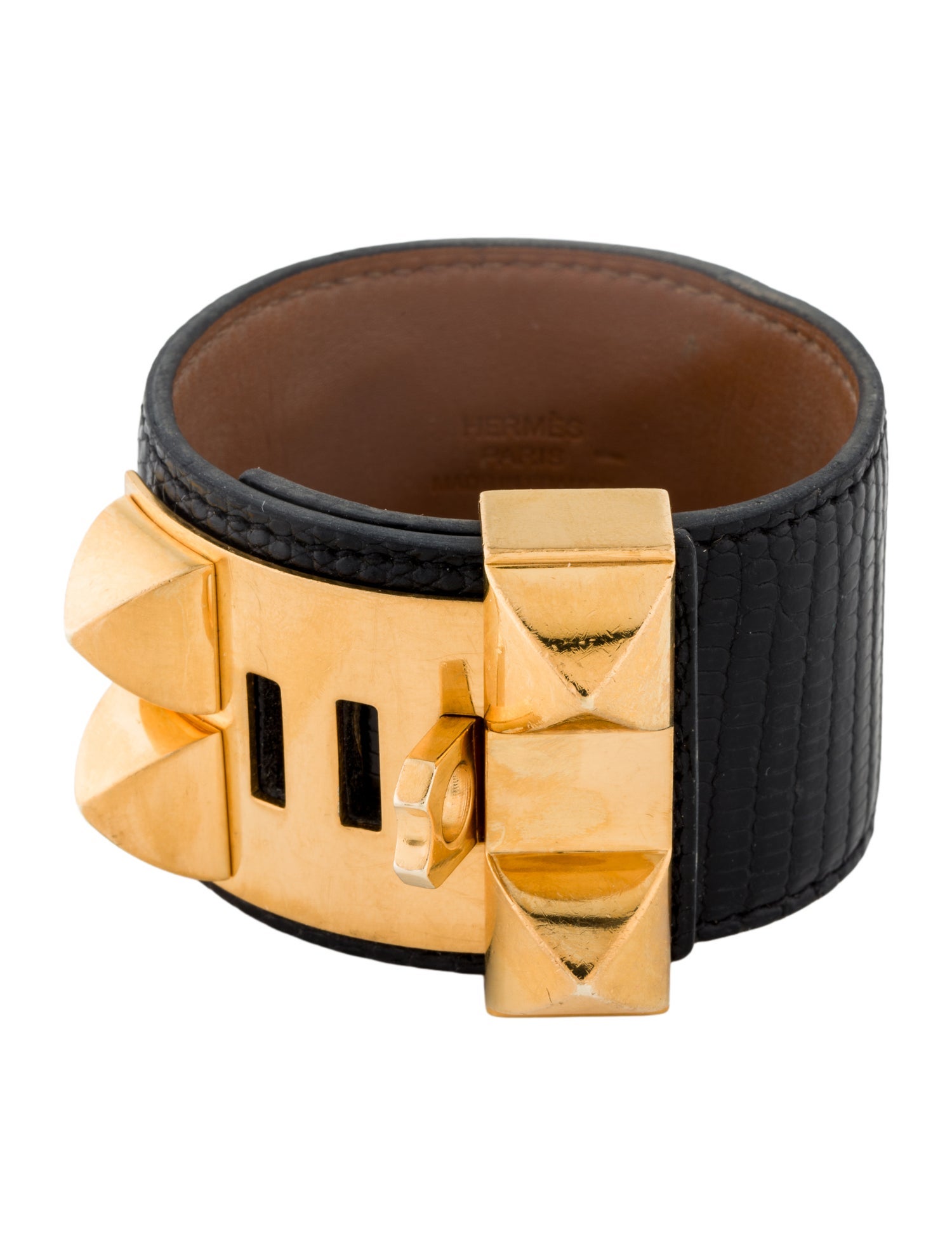 Hermès Lizard Collier De Chien Wrap Bracelet