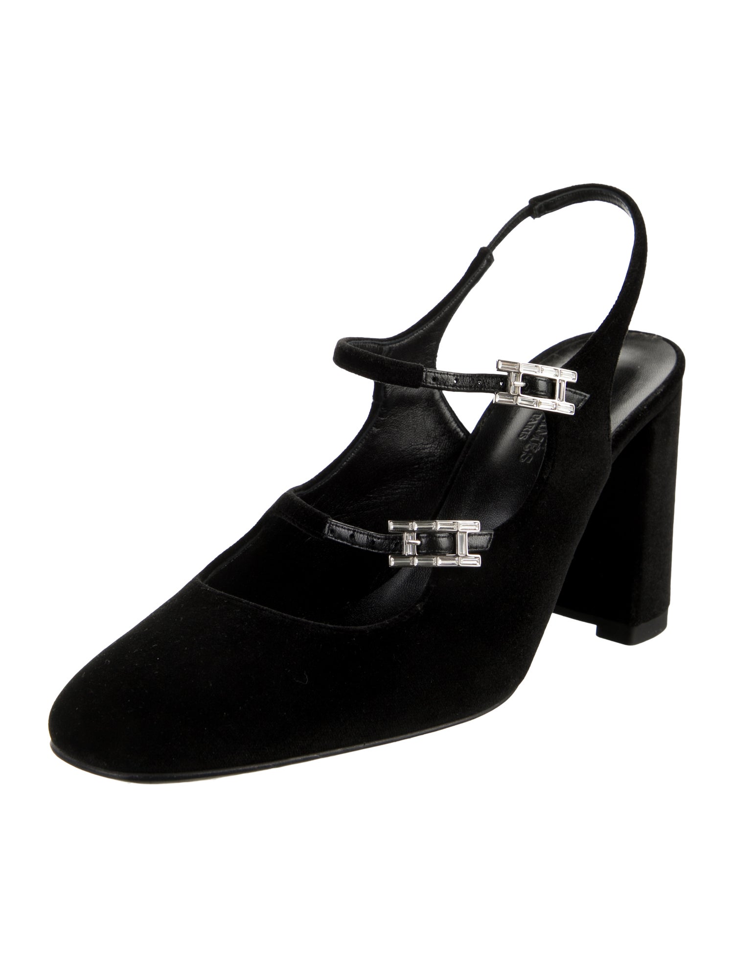 Hermès Jackie 90 H Logo Slingback Pumps