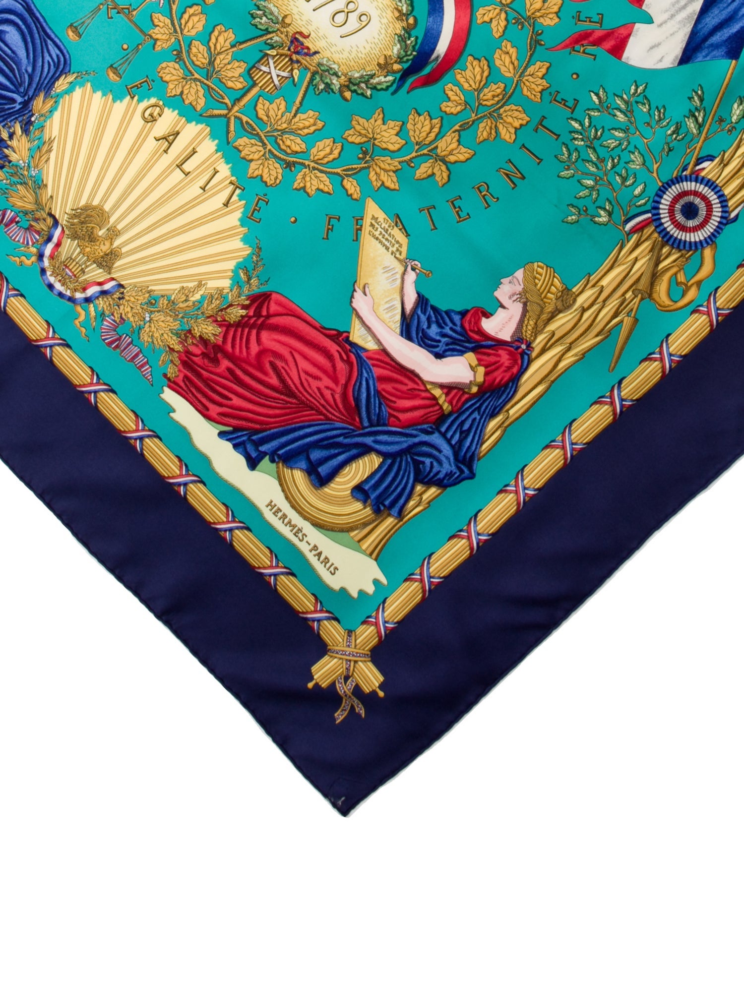 Hermès Republique Francaise Liberte Egalite Fraternite 1789 Silk Scarf