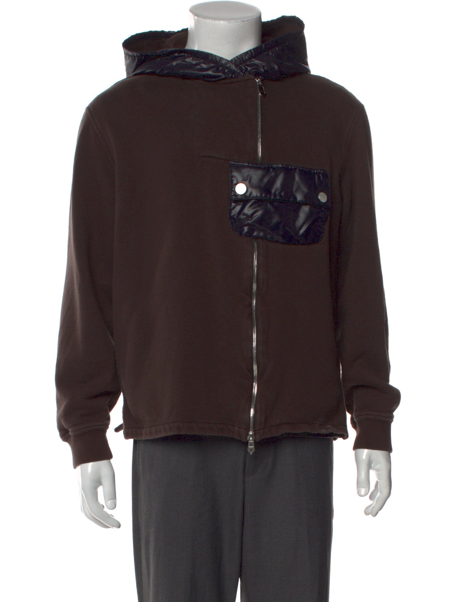 Hermès Graphic Print Mock Neck Cardigan