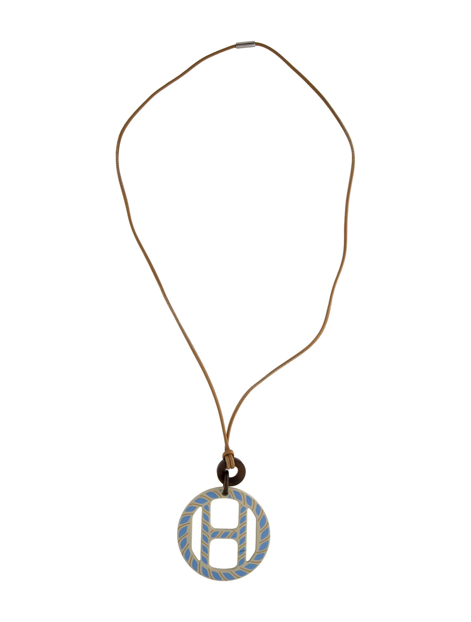 Hermès Horn H Equipe Pendant Necklace