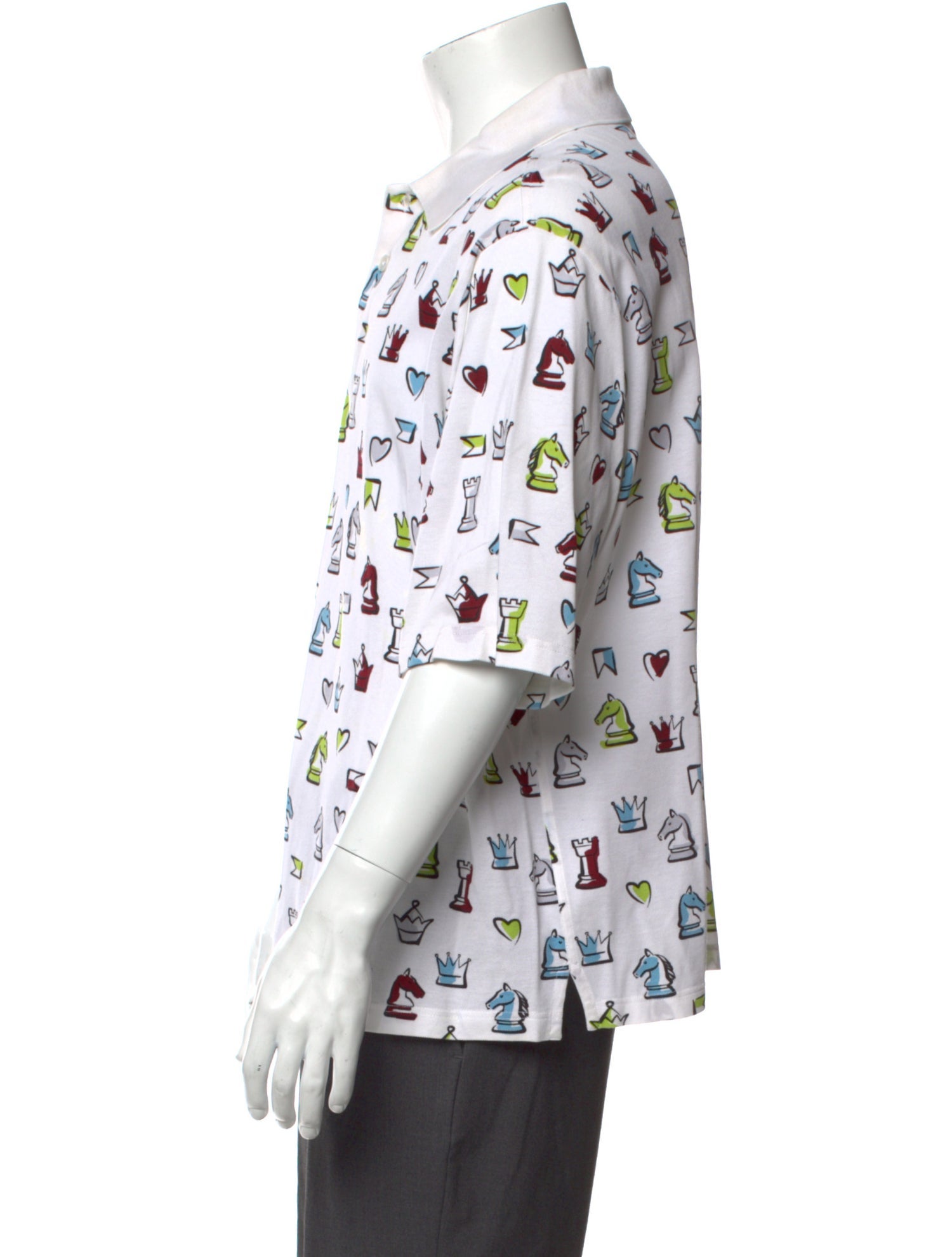 Hermès Printed Collar Polo Shirt