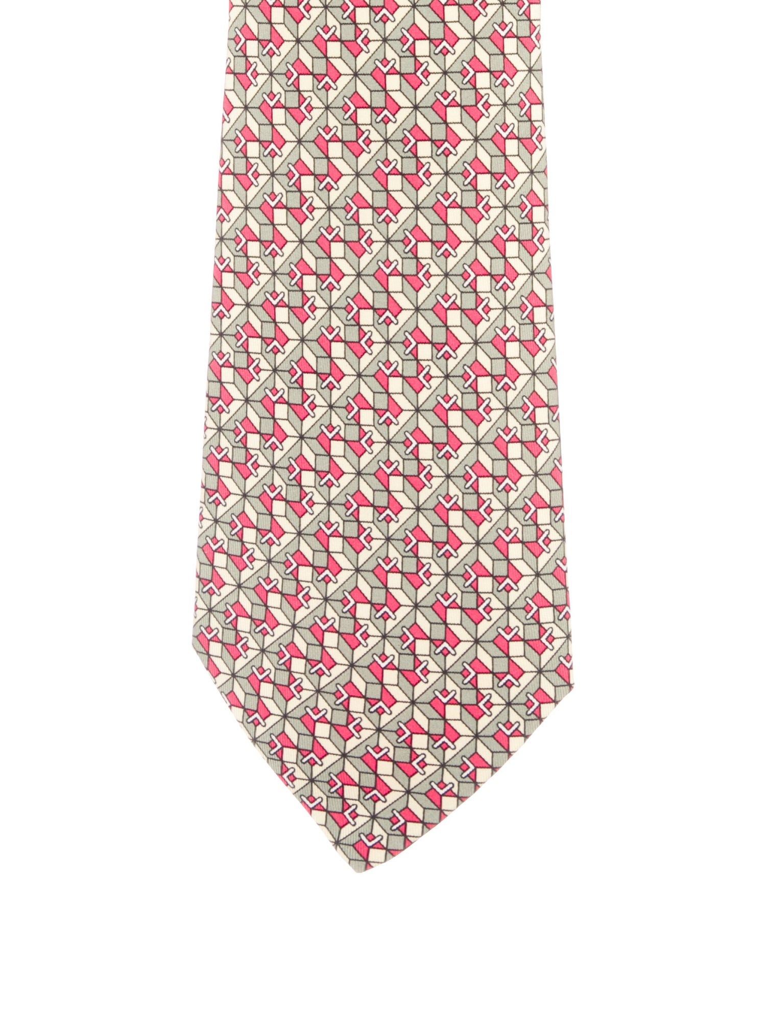 Hermès Patterned Silk tie
