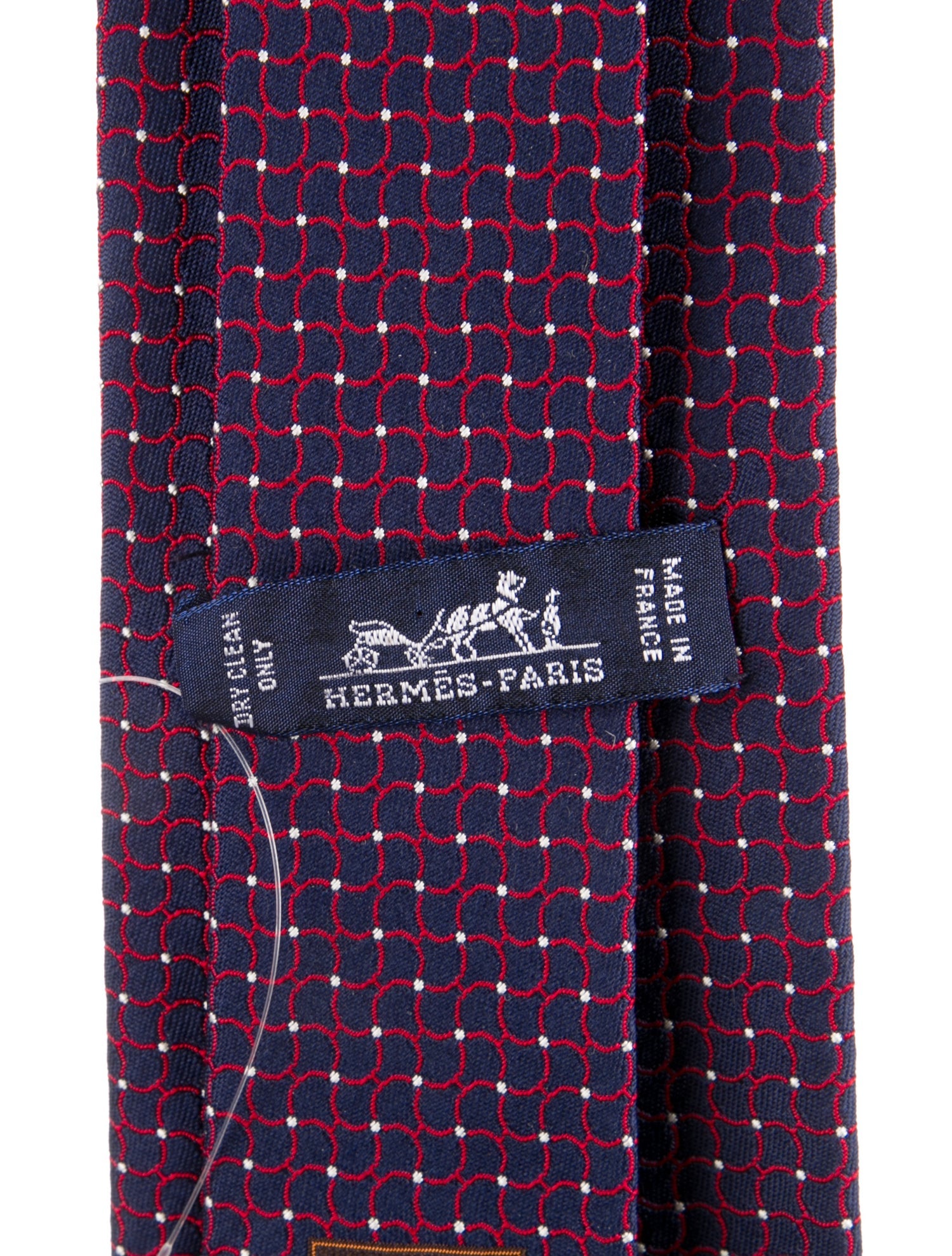 Hermès Pattern Print Silk Tie.