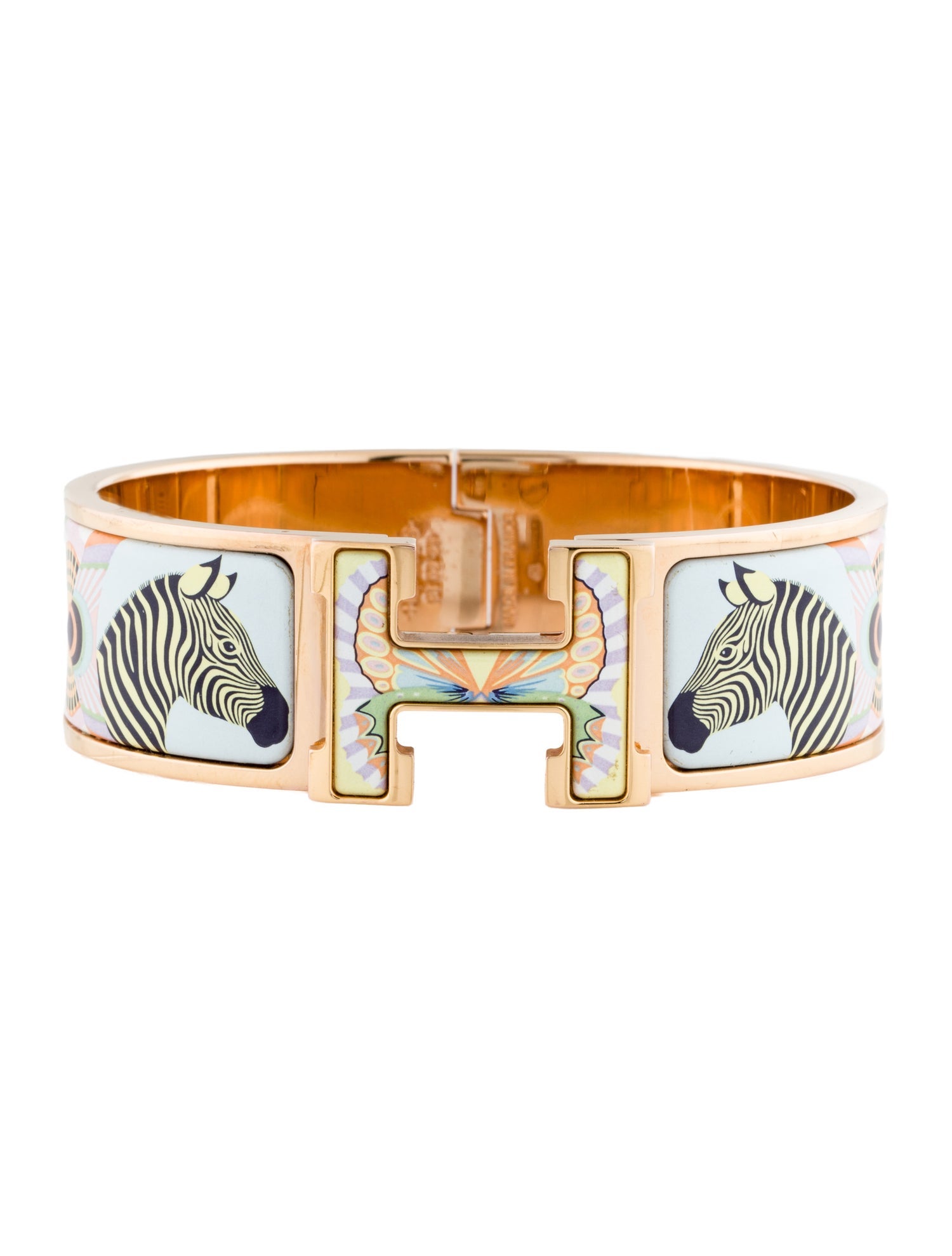 Hermès "Lanternes, Ballons et Cocardes" Clic Clac H Bangle Bracelet