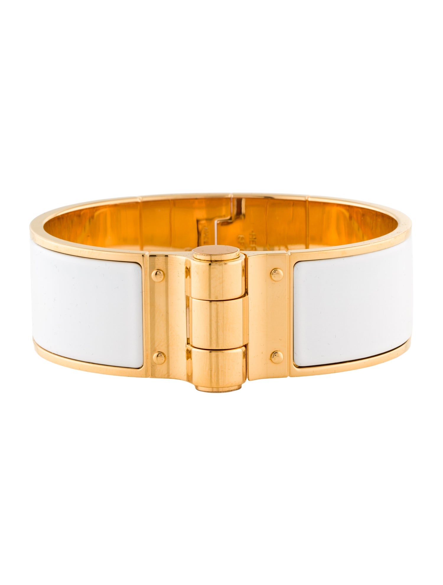 Hermès Enamel Wide Hinged Bracelet