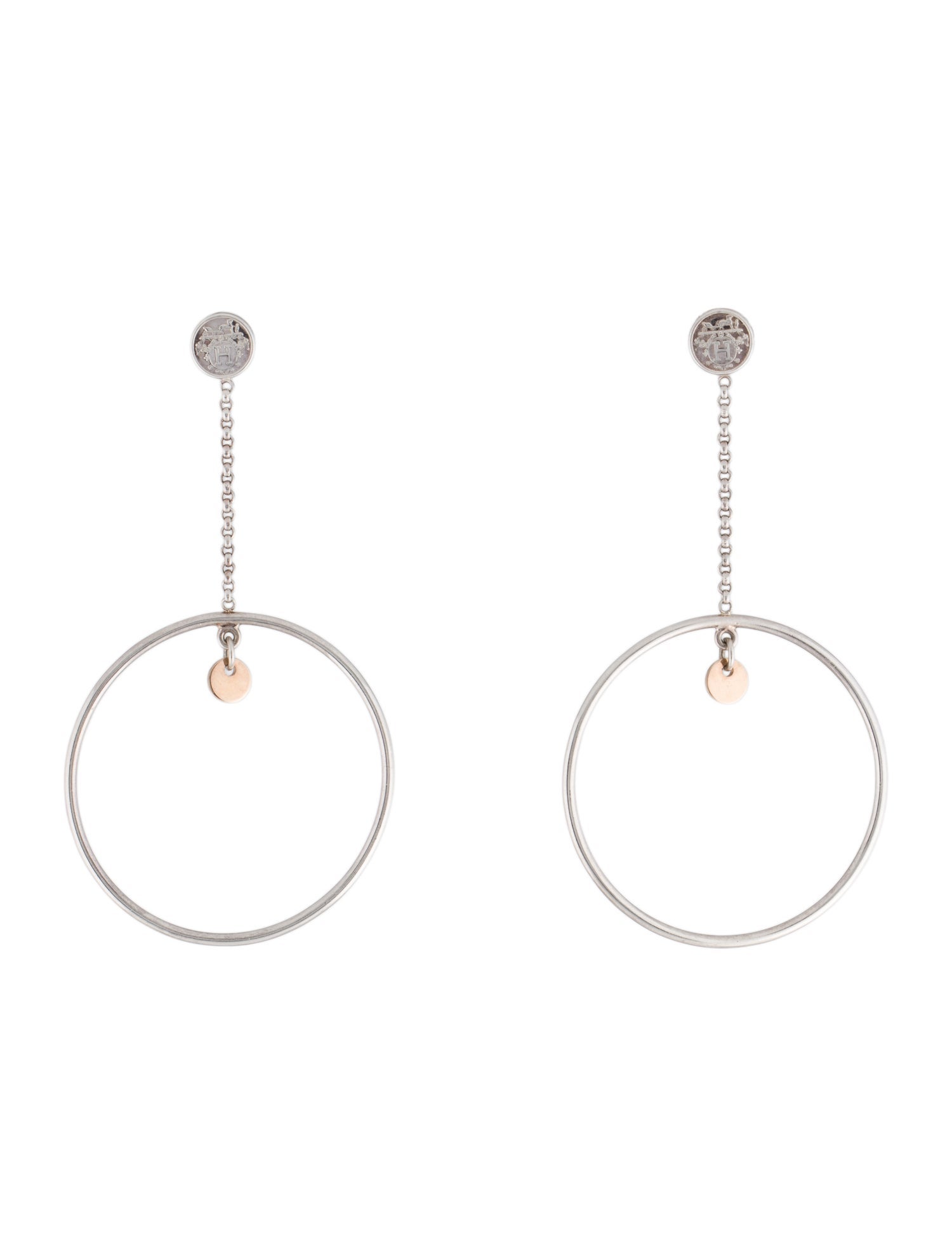 Hermès Ex-Libris Drop Earrings