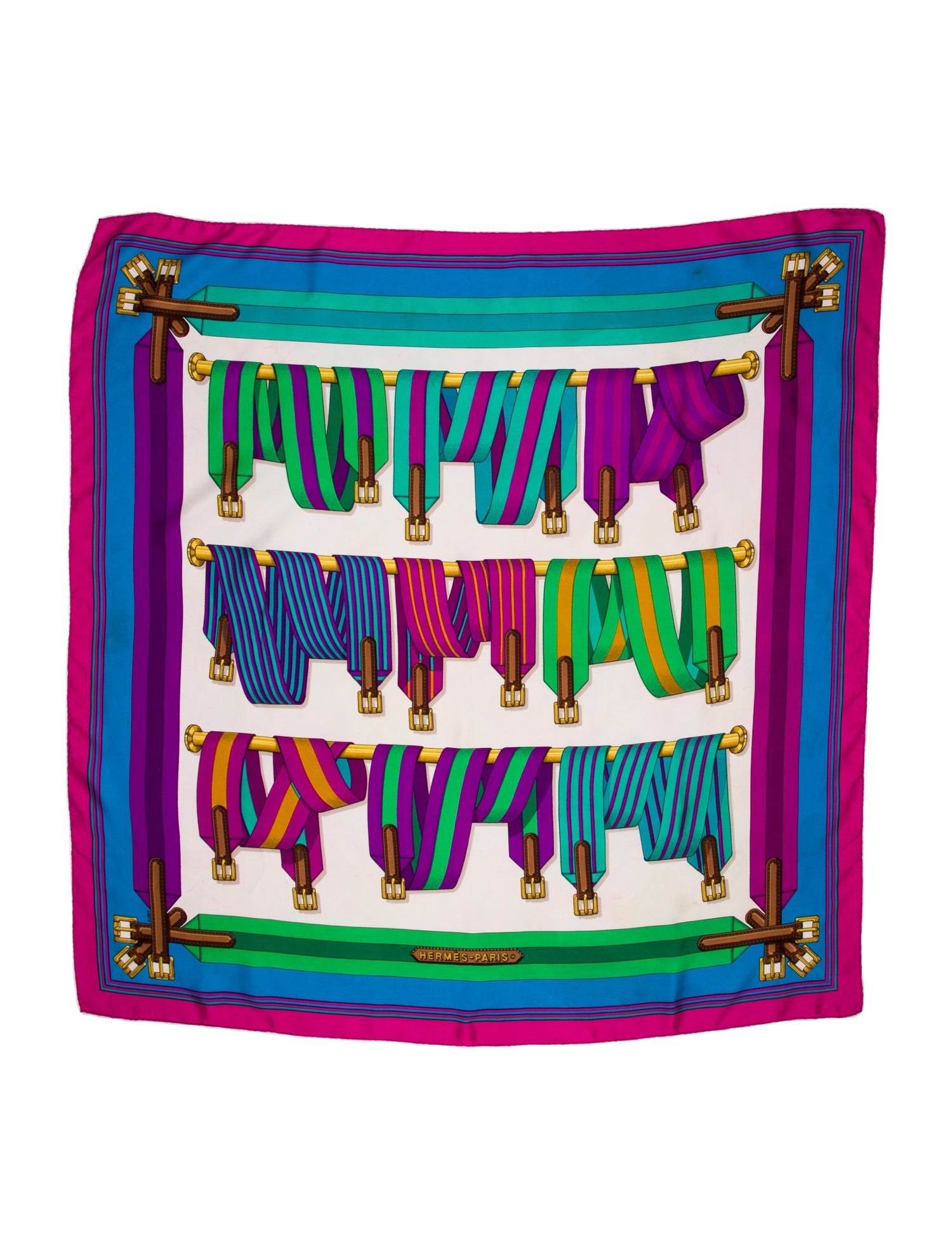 Hermès Les Sangles Silk Scarf