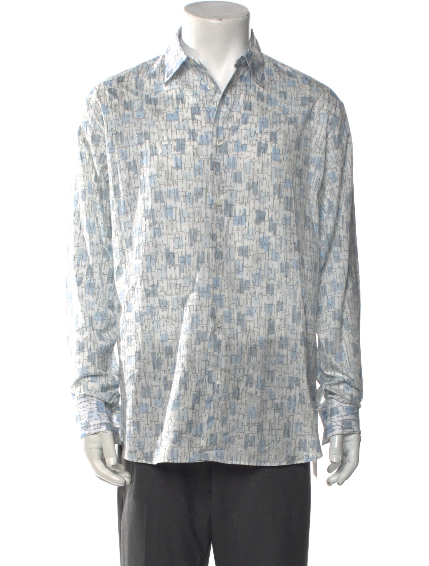 Hermès Printed Long Sleeve Dress Shirt w/ Tags