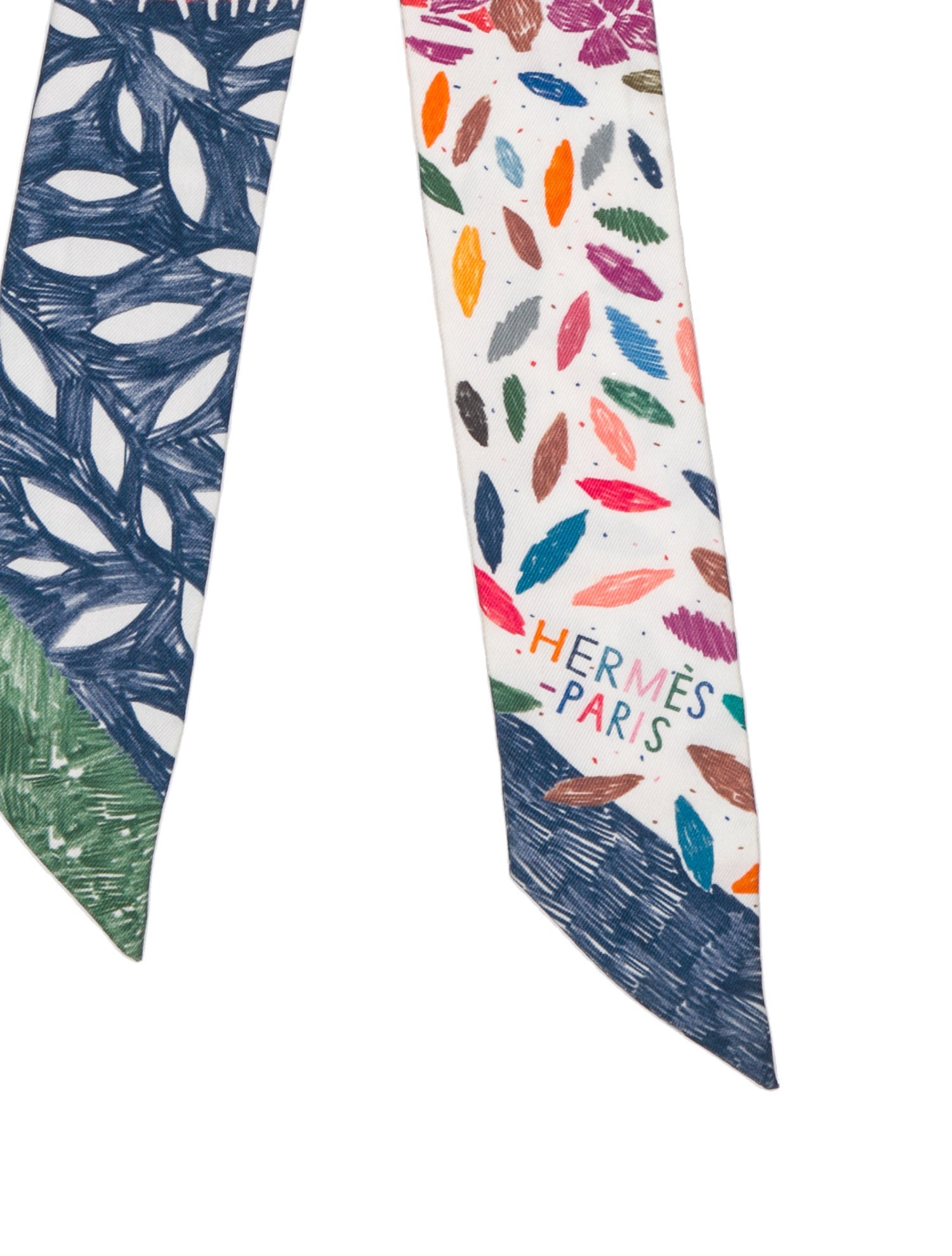 Hermès Chacun Fait Son Nid Silk Twilly Scarf