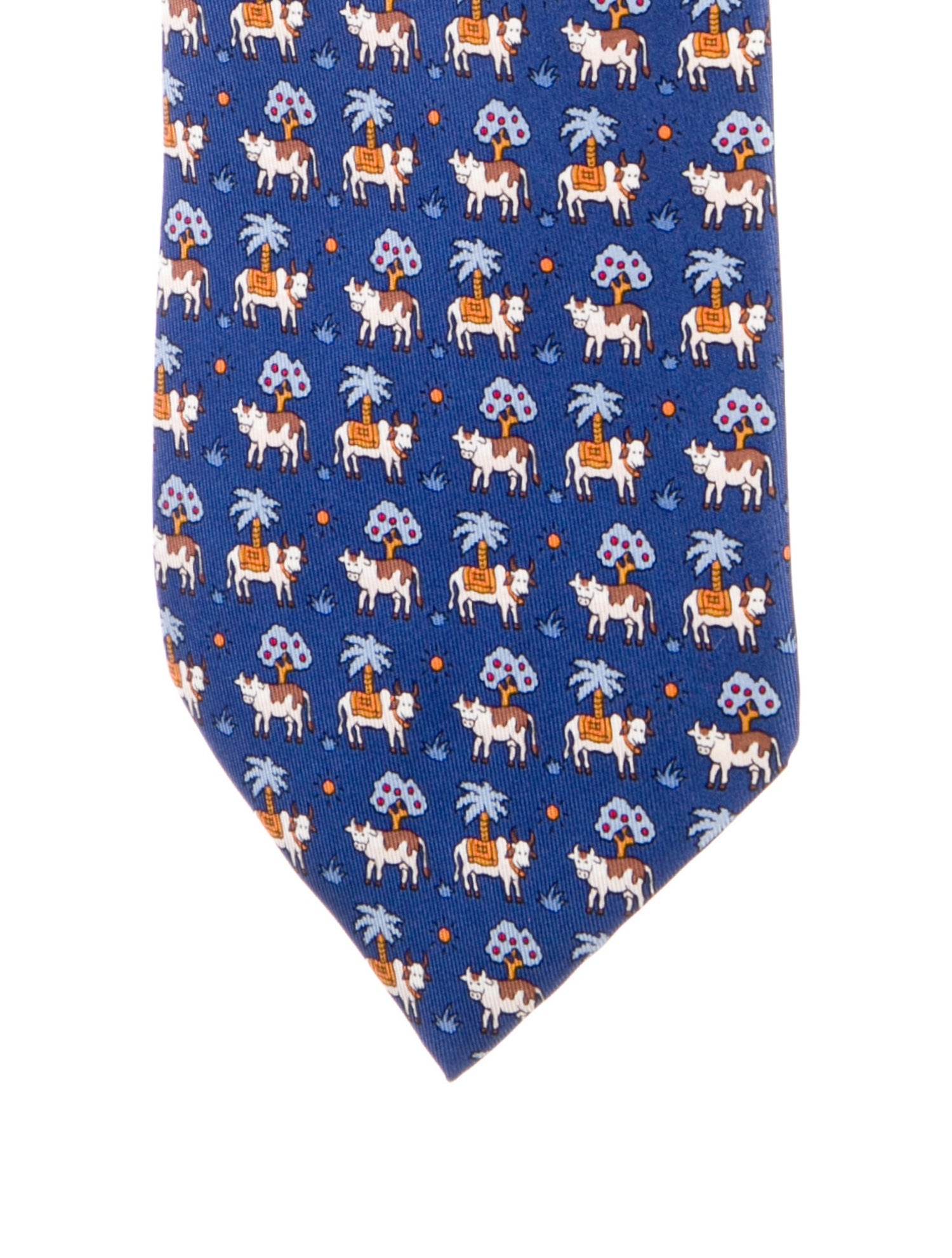 Hermès pattern print tie