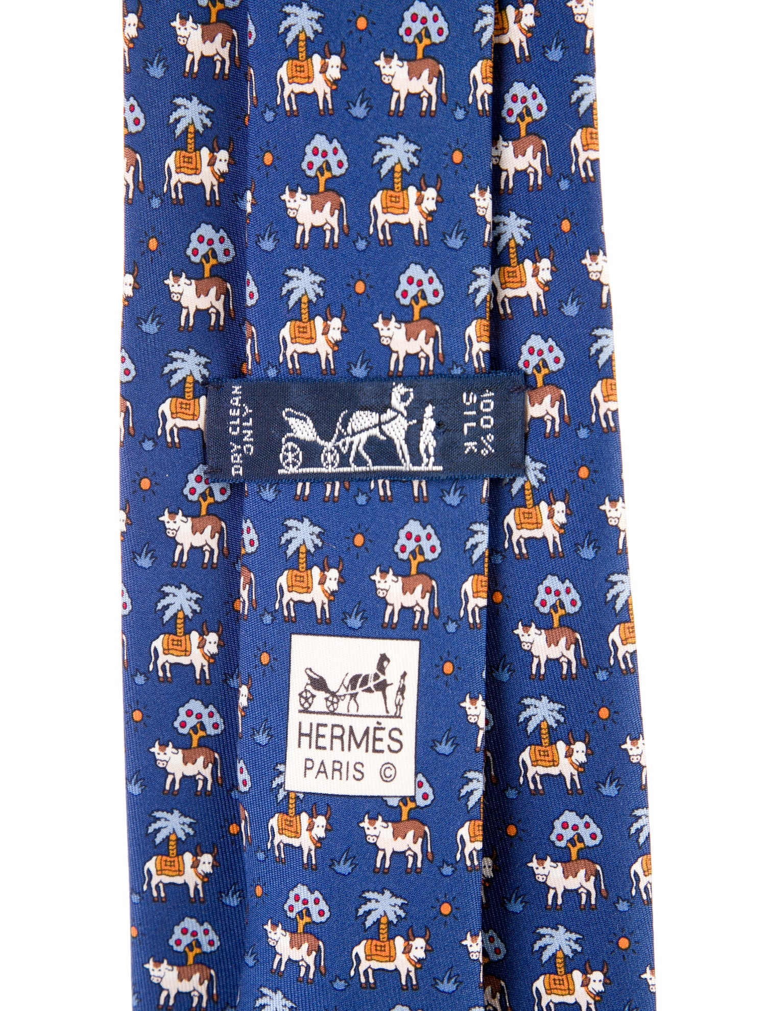 Hermès pattern print tie