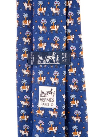 Hermès pattern print tie