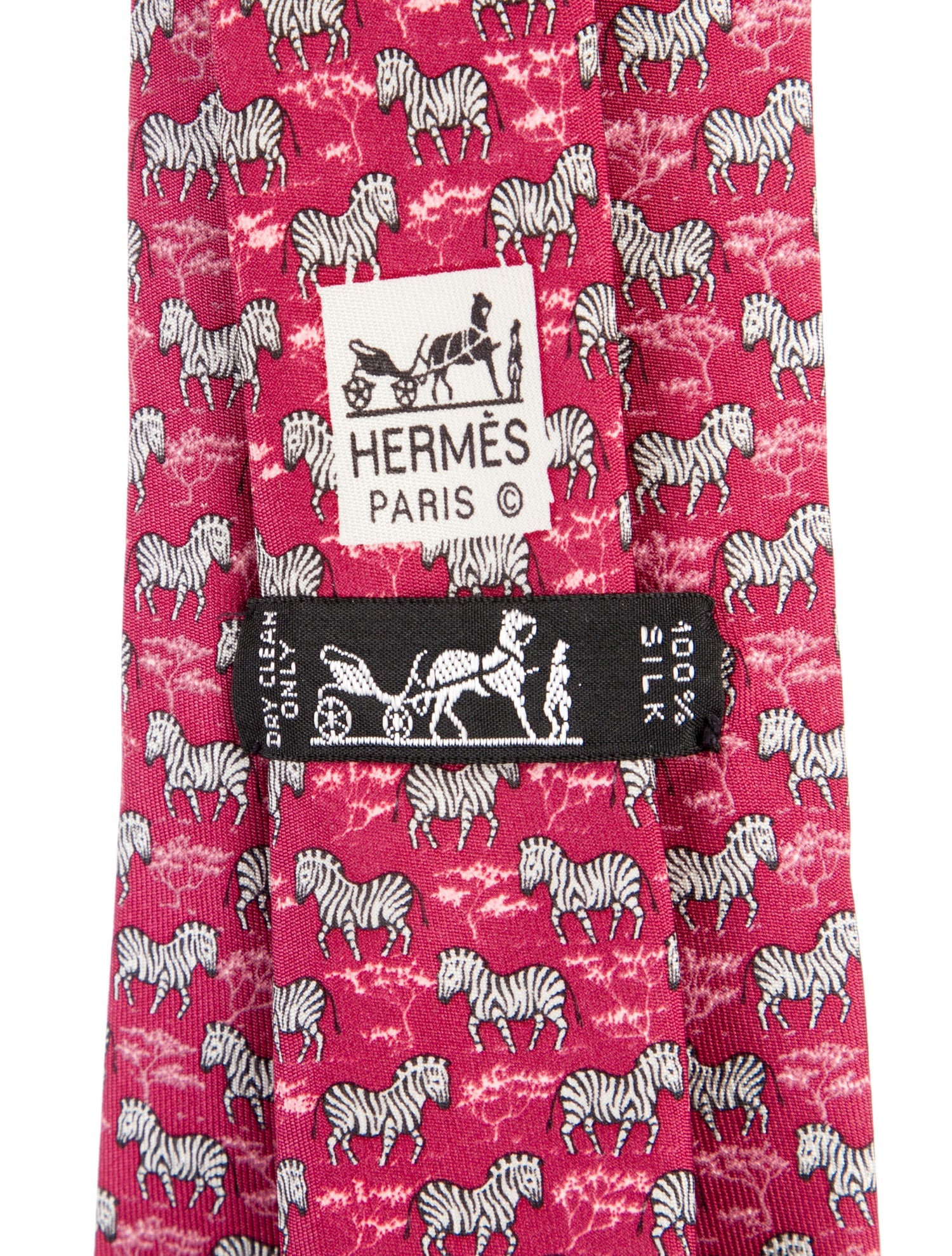 Hermès pattern print tie