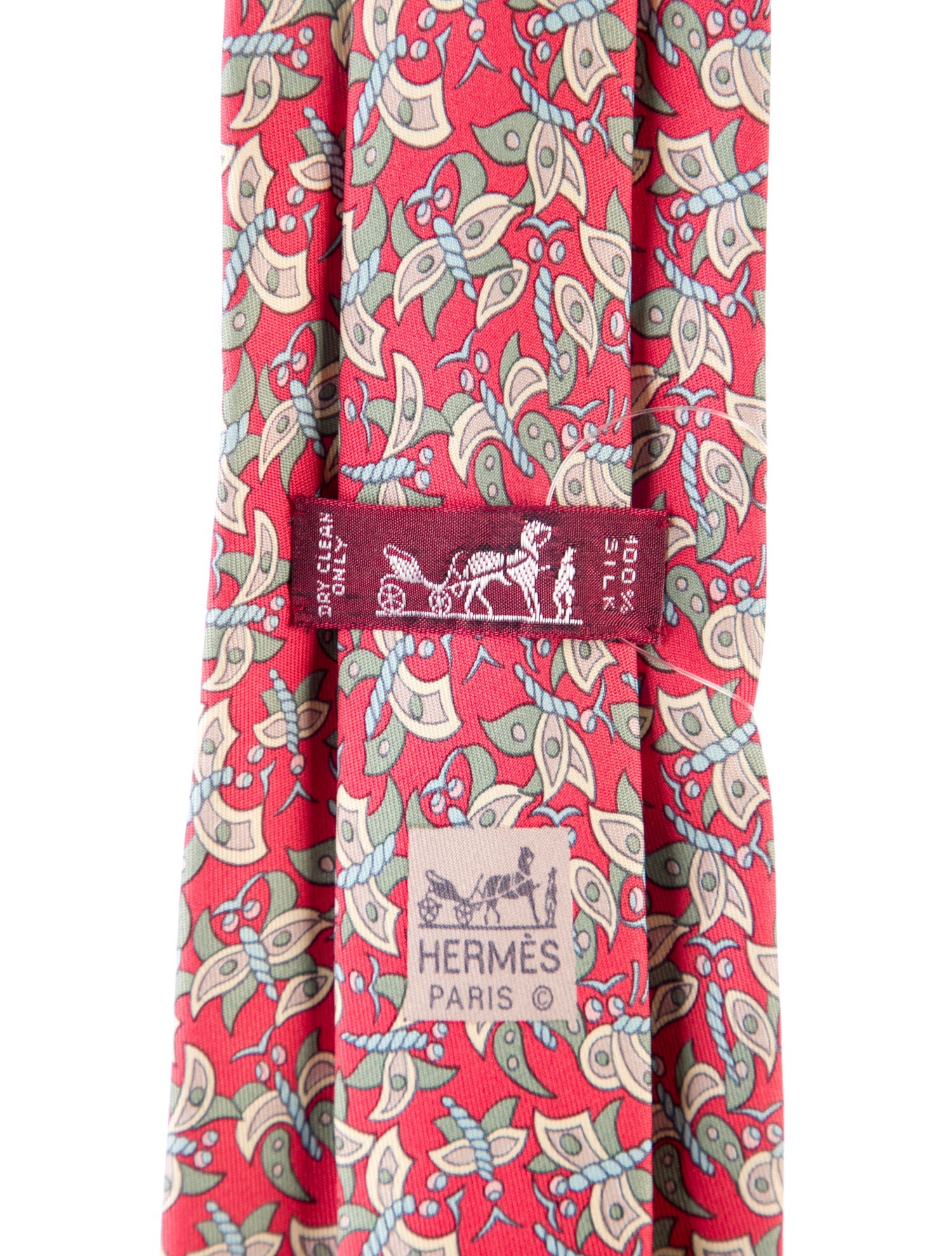Hermès pattern print tie