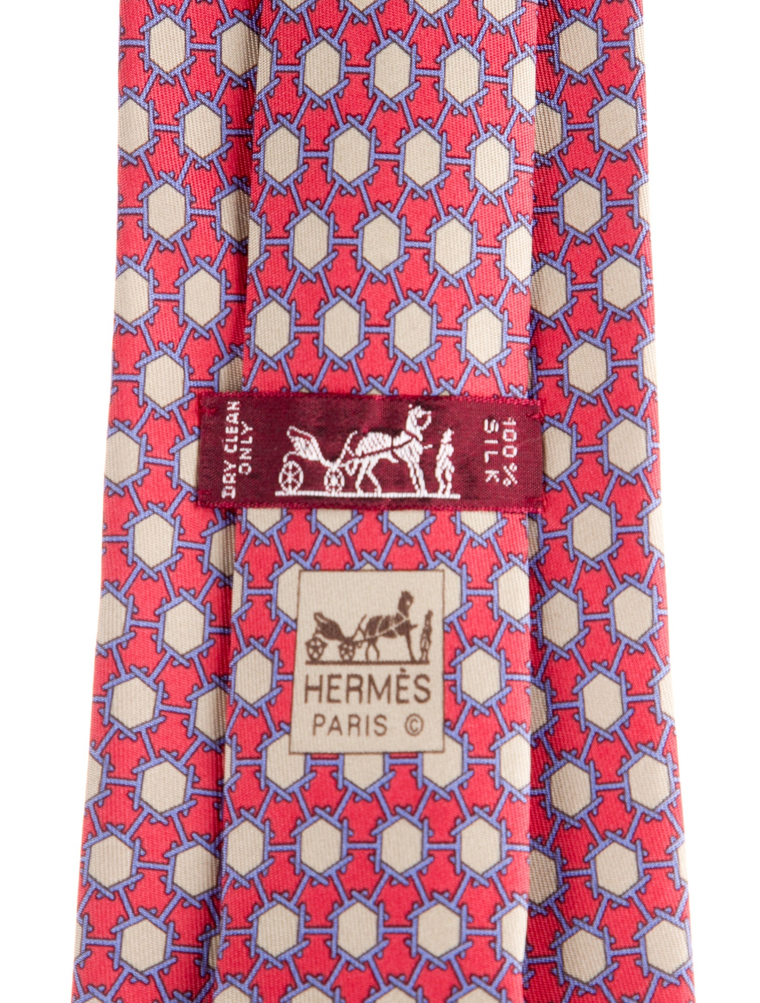 Hermès pattern print tie