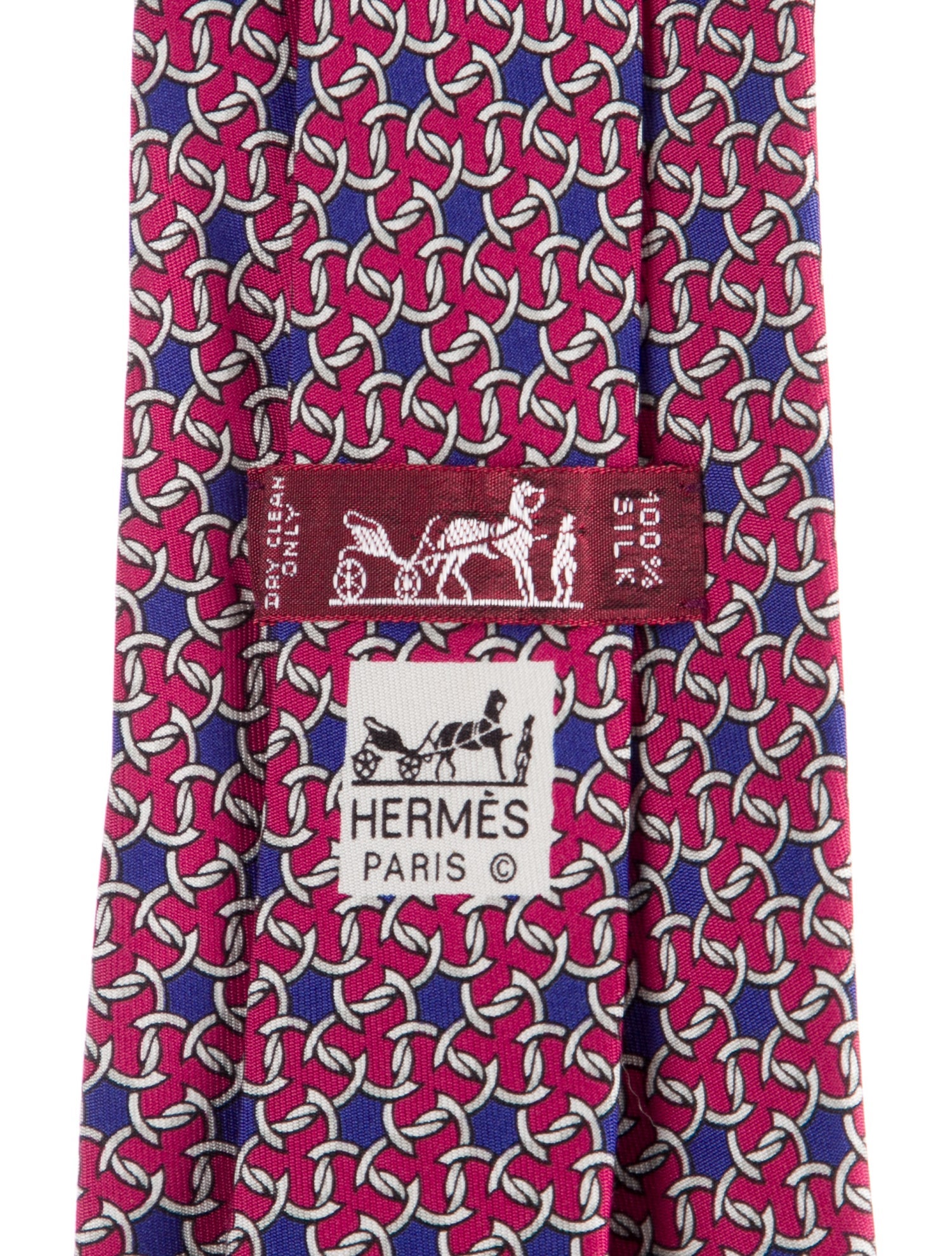 Hermès pattern print tie