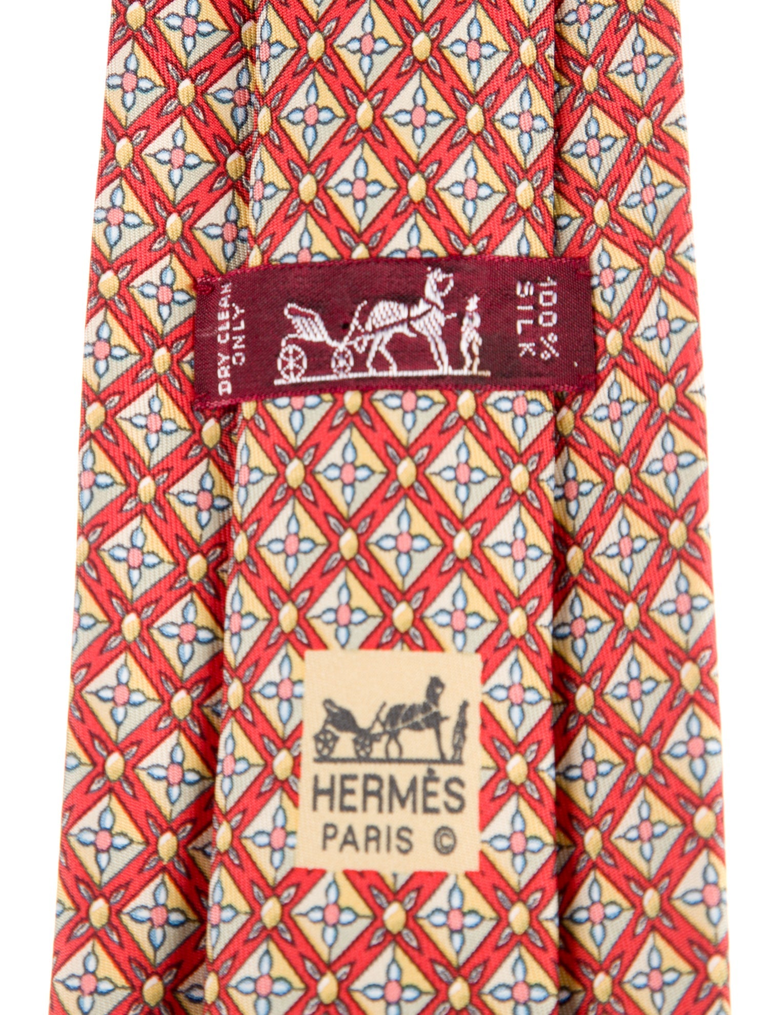 Hermès pattern print tie