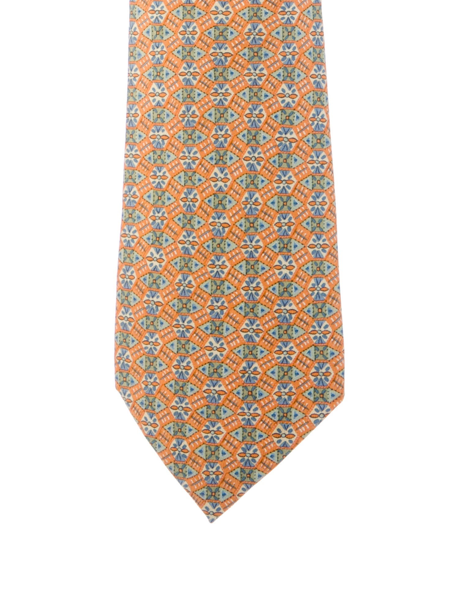 Hermès pattern print tie