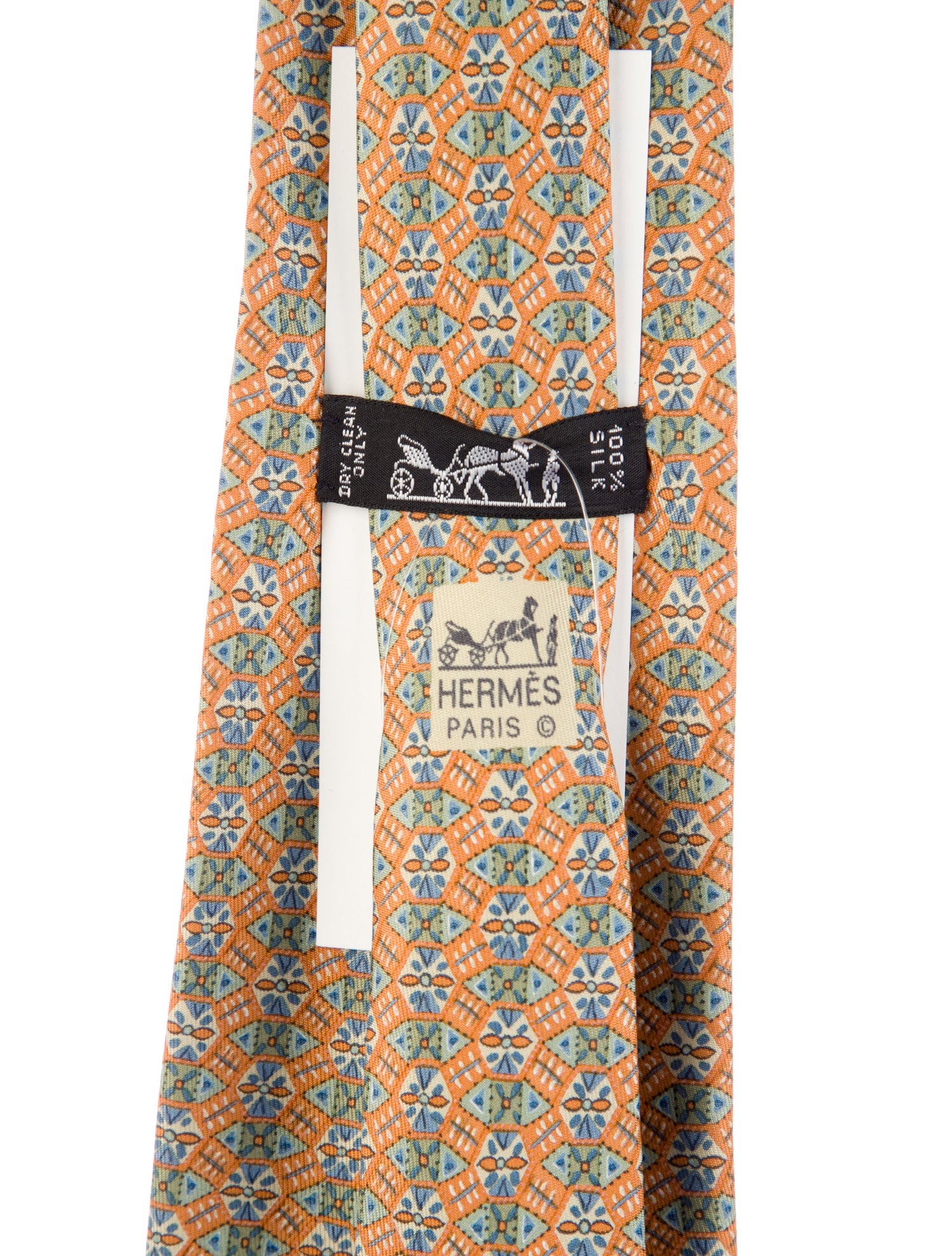 Hermès pattern print tie