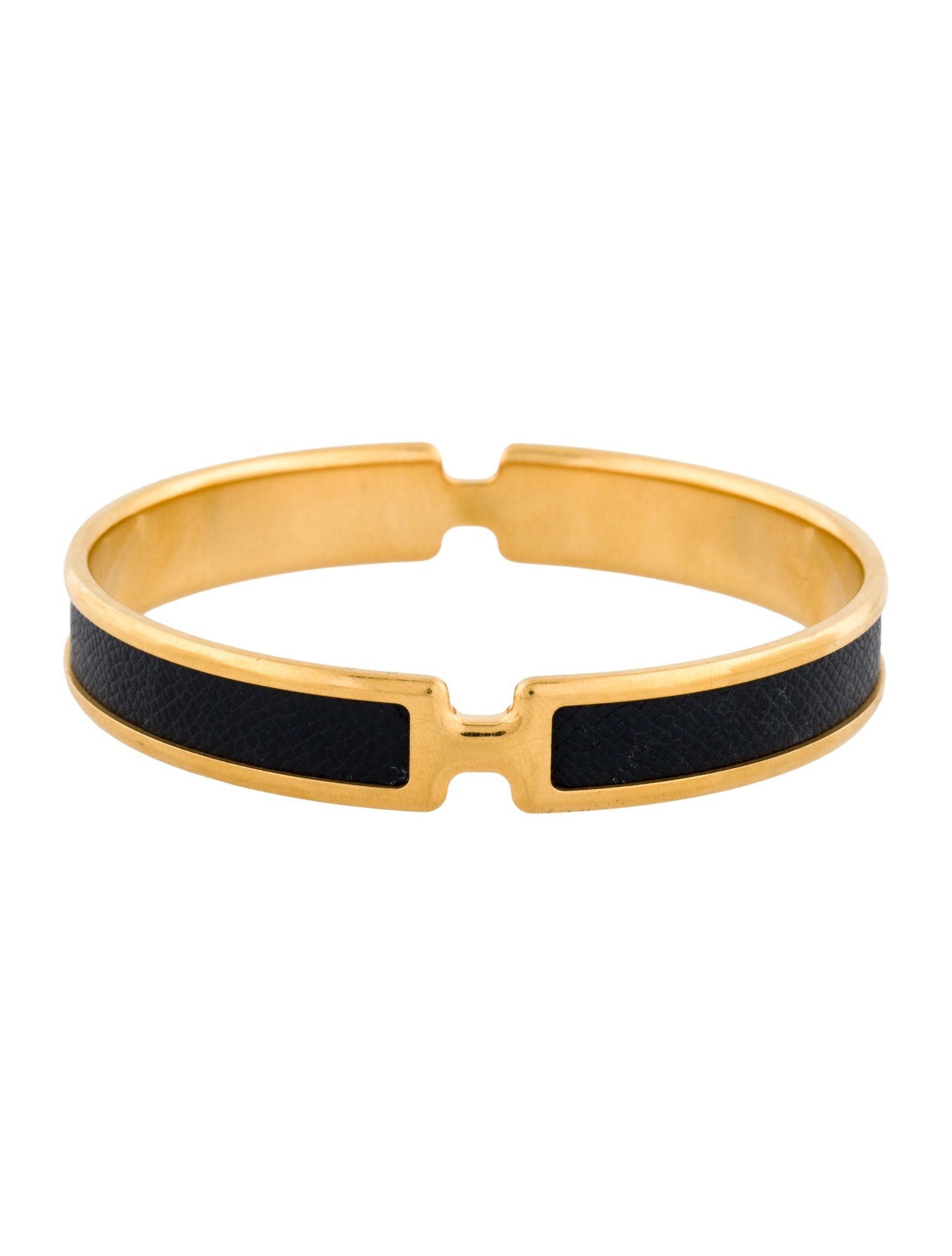 Hermès Leather Olympe Bangle Bracelet
