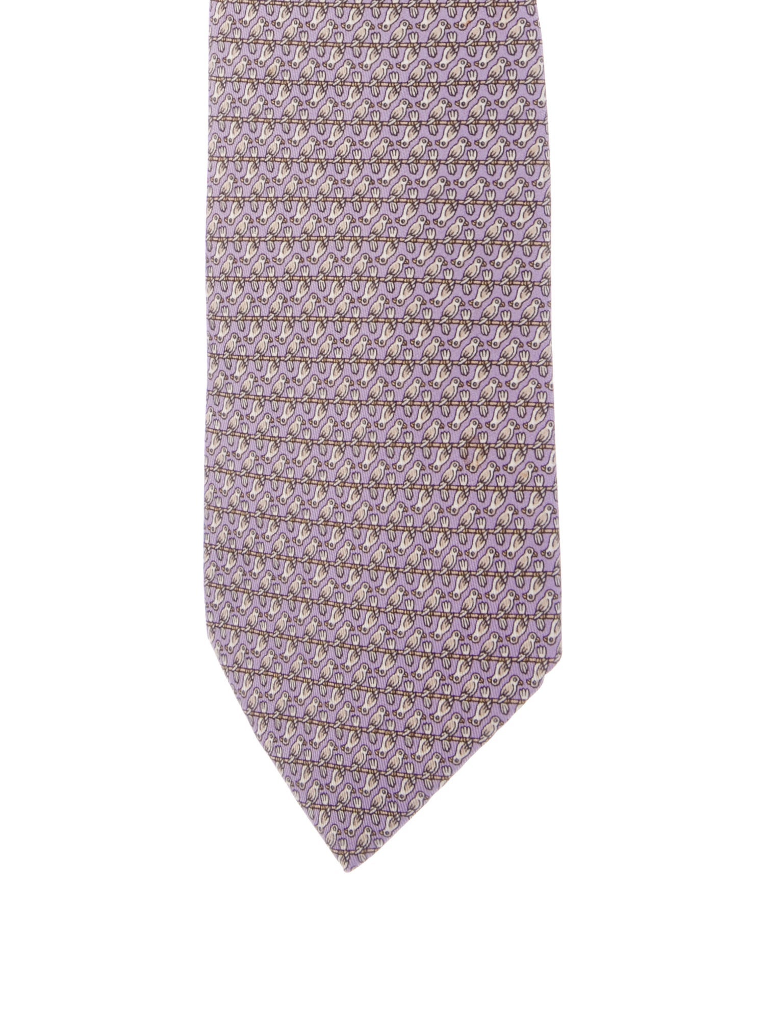 Hermès pattern print tie