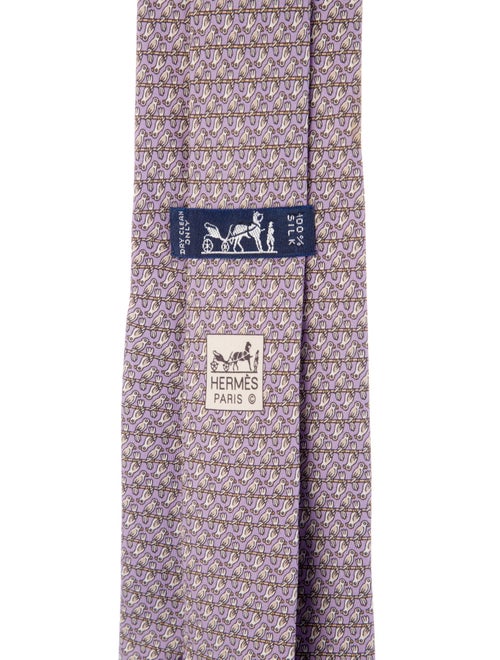 Hermès pattern print tie