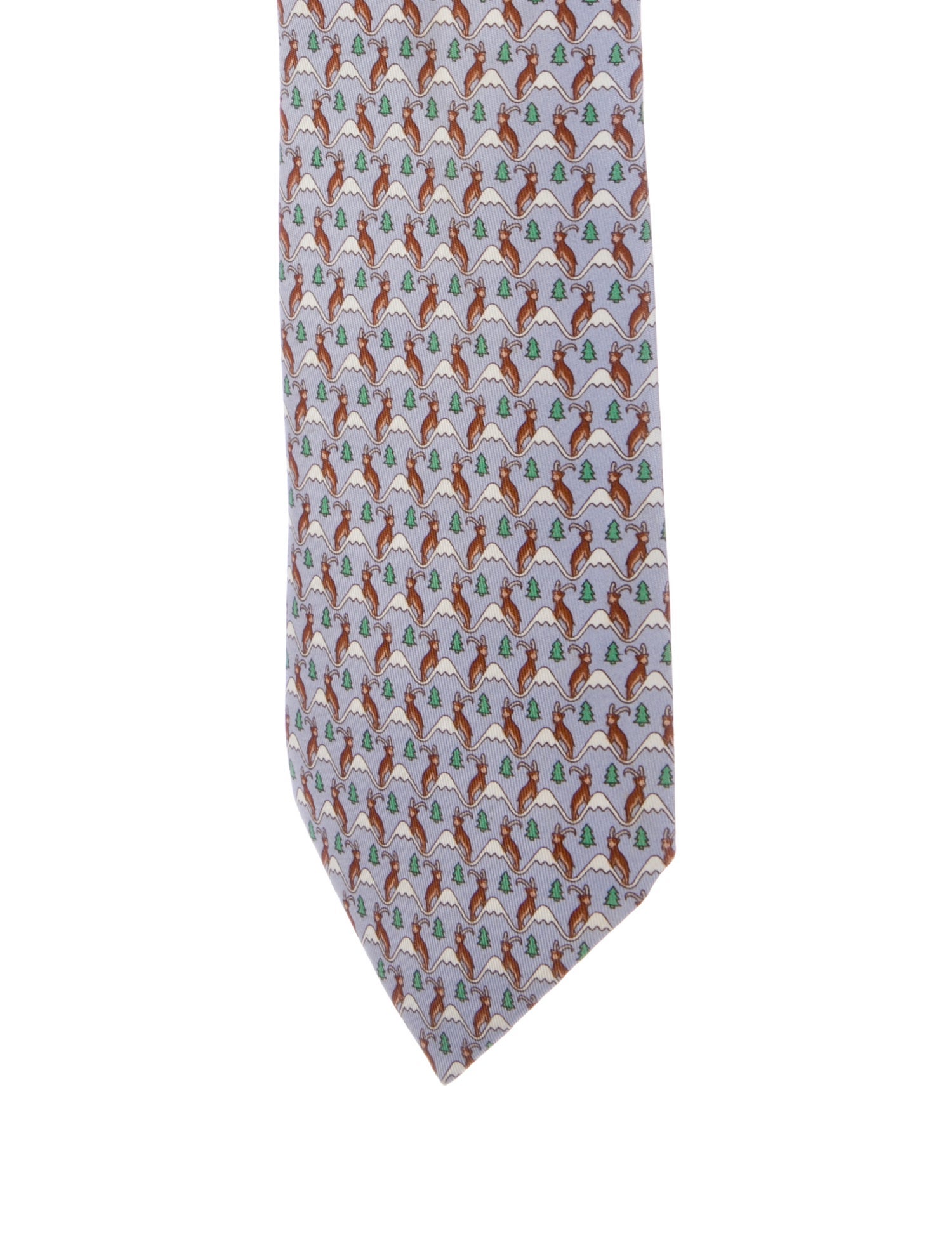 Hermès pattern print tie