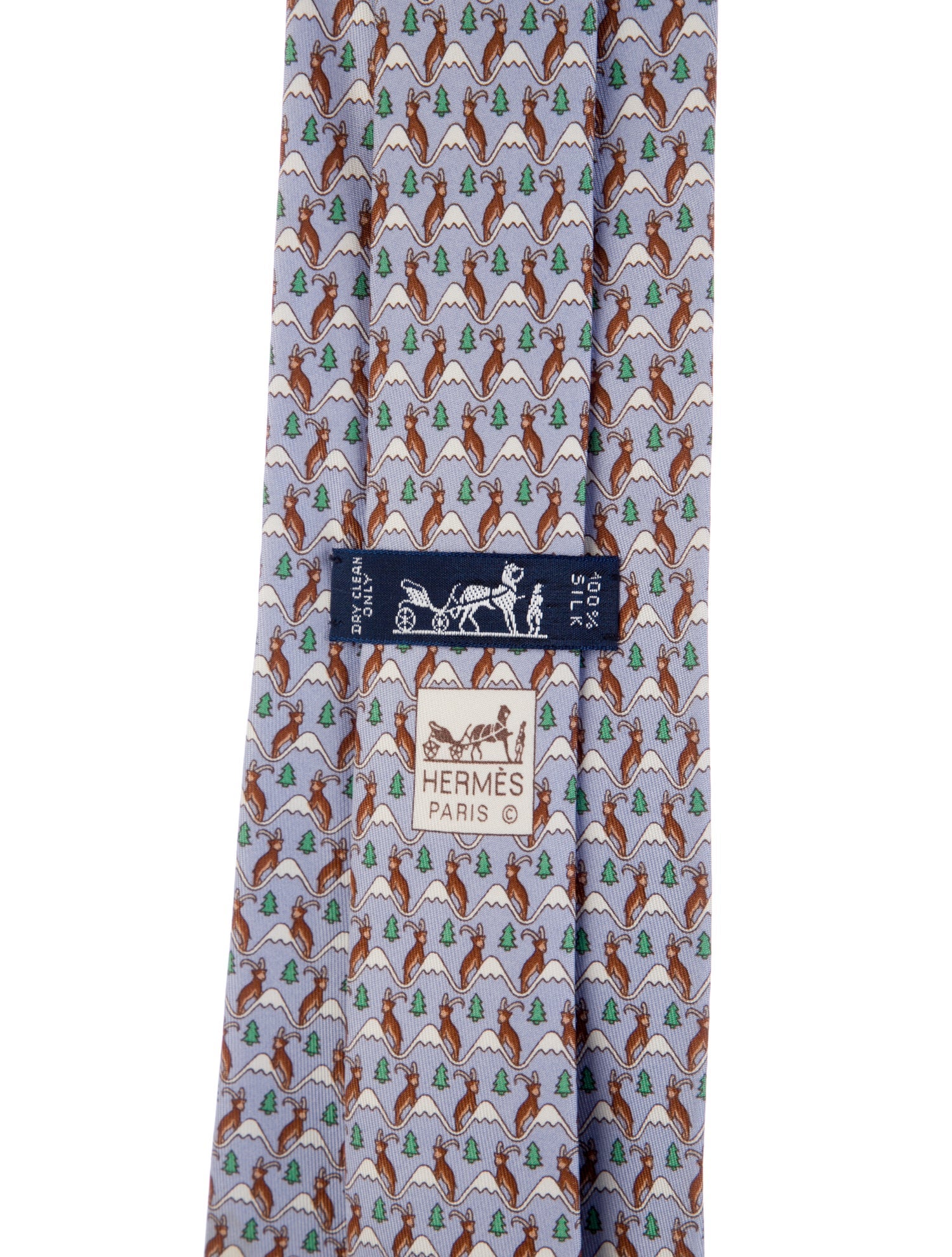 Hermès pattern print tie