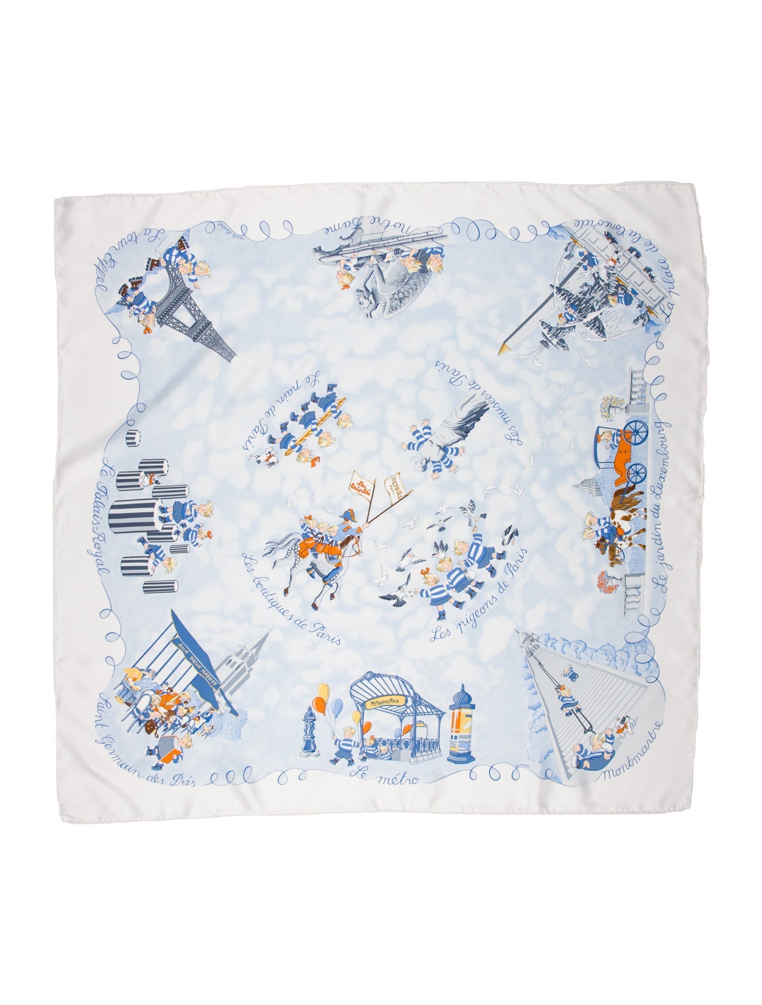Hermès Les Triplés Silk Scarf