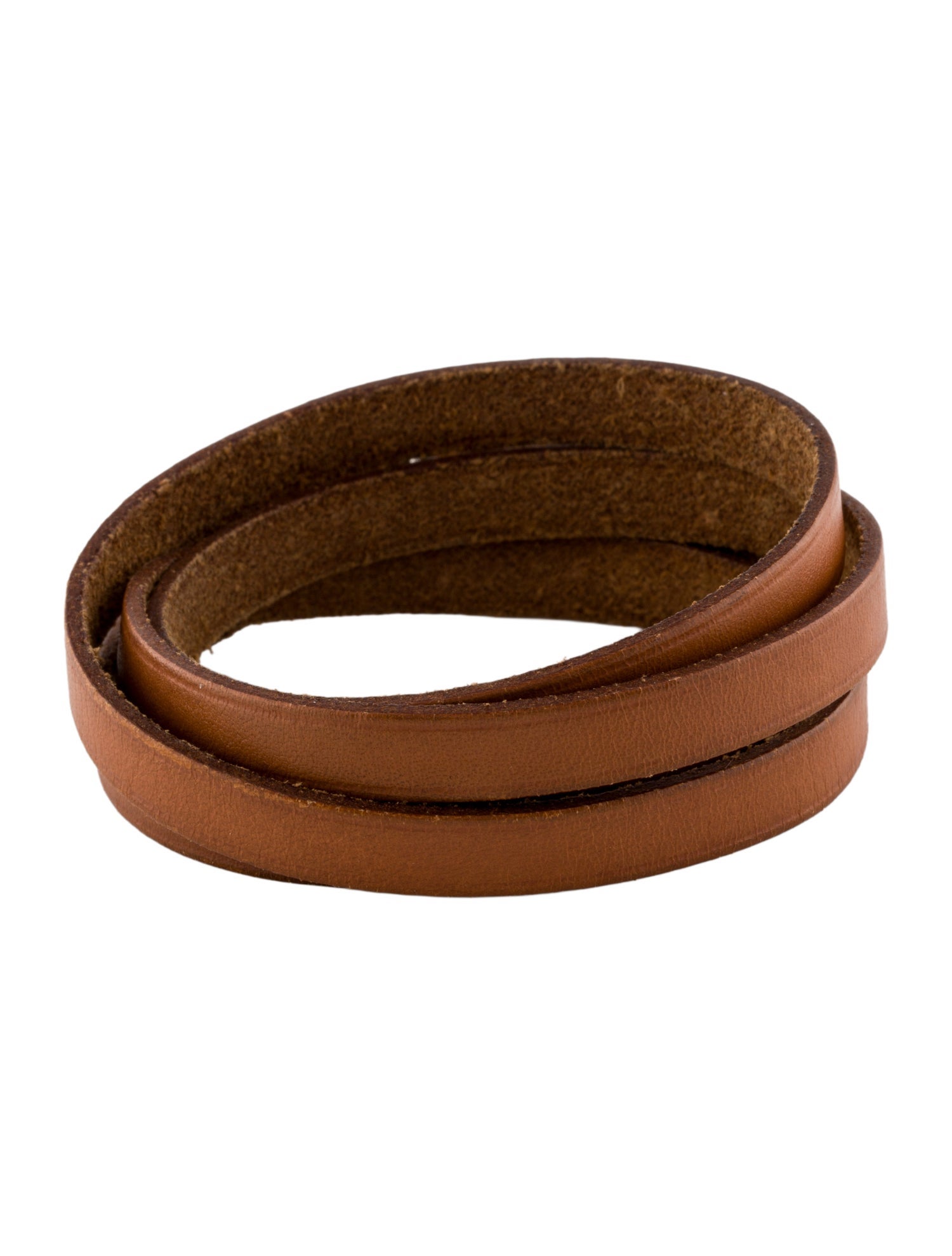 Hermès Vintage Behapi Triple Tour Leather Wrap Bracelet