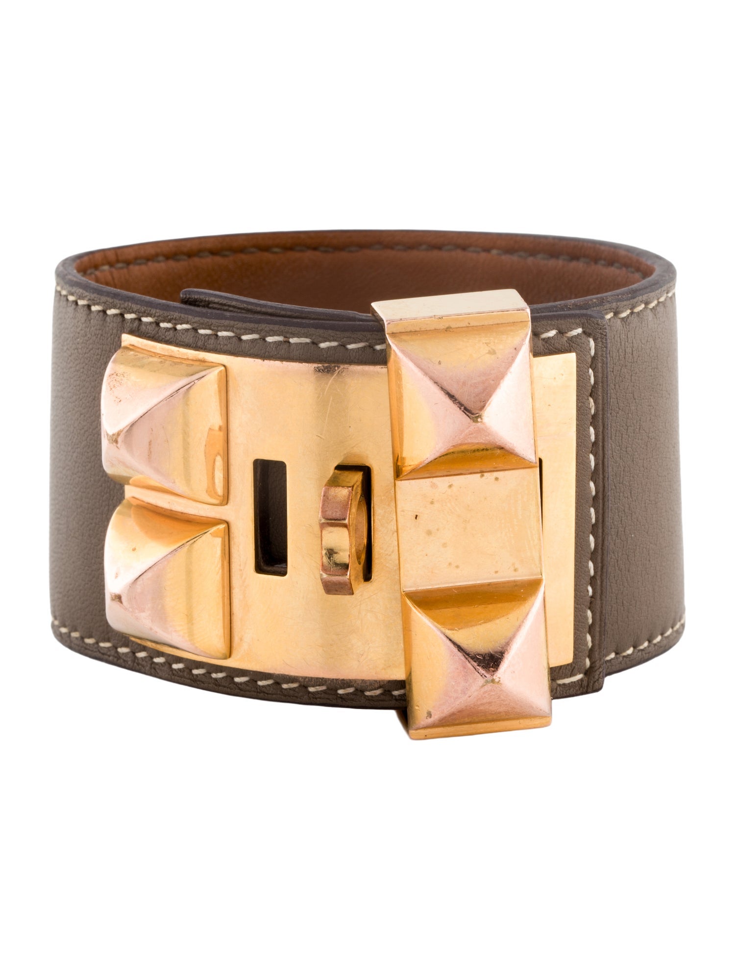 Hermès Leather Collier de Chien Wrap Bracelet
