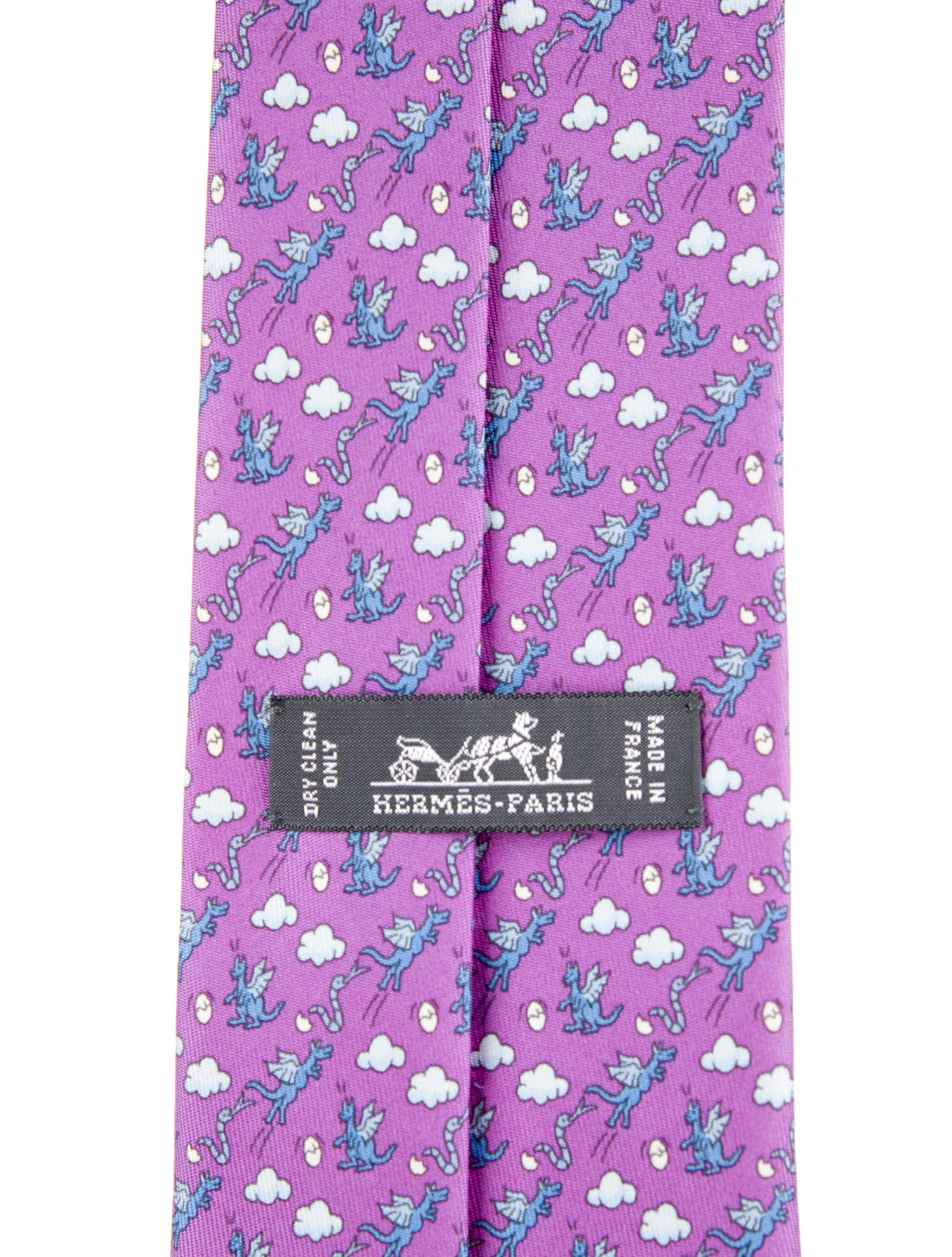 Hermès Silk Dragon Print Tie