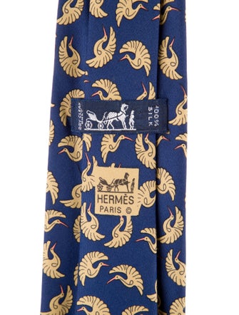 Hermès pattern print tie