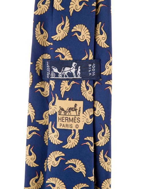 Hermès pattern print tie