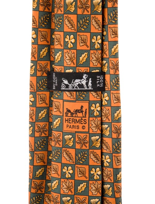 Hermès pattern print tie
