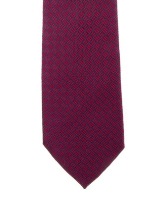 Hermès pattern print tie