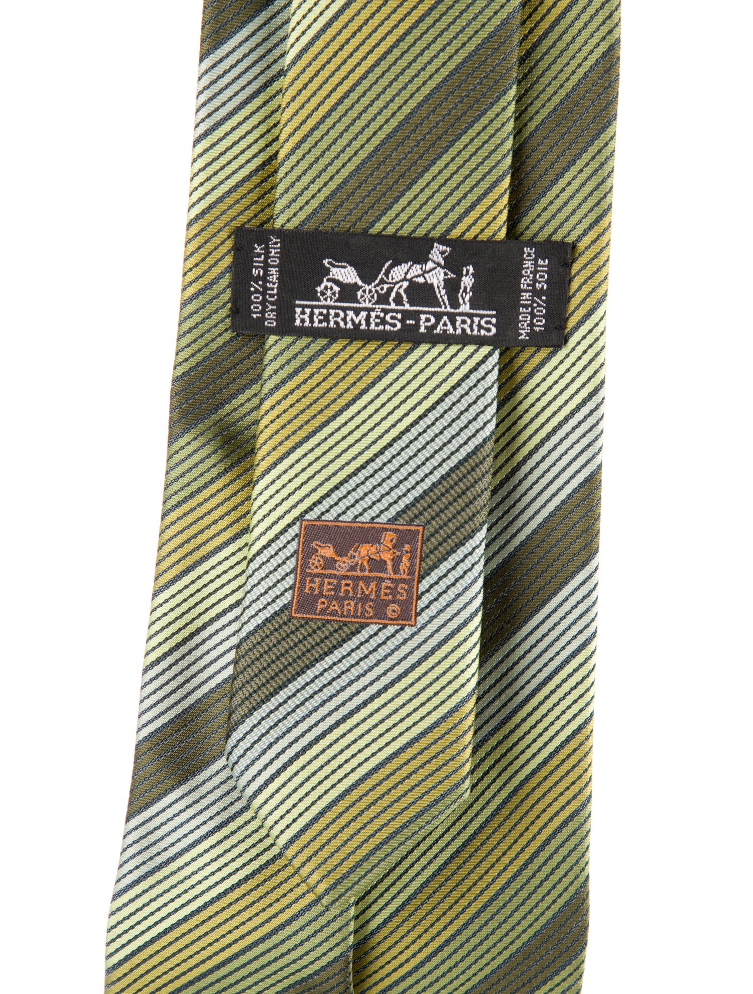 Hermès striped pattern print tie