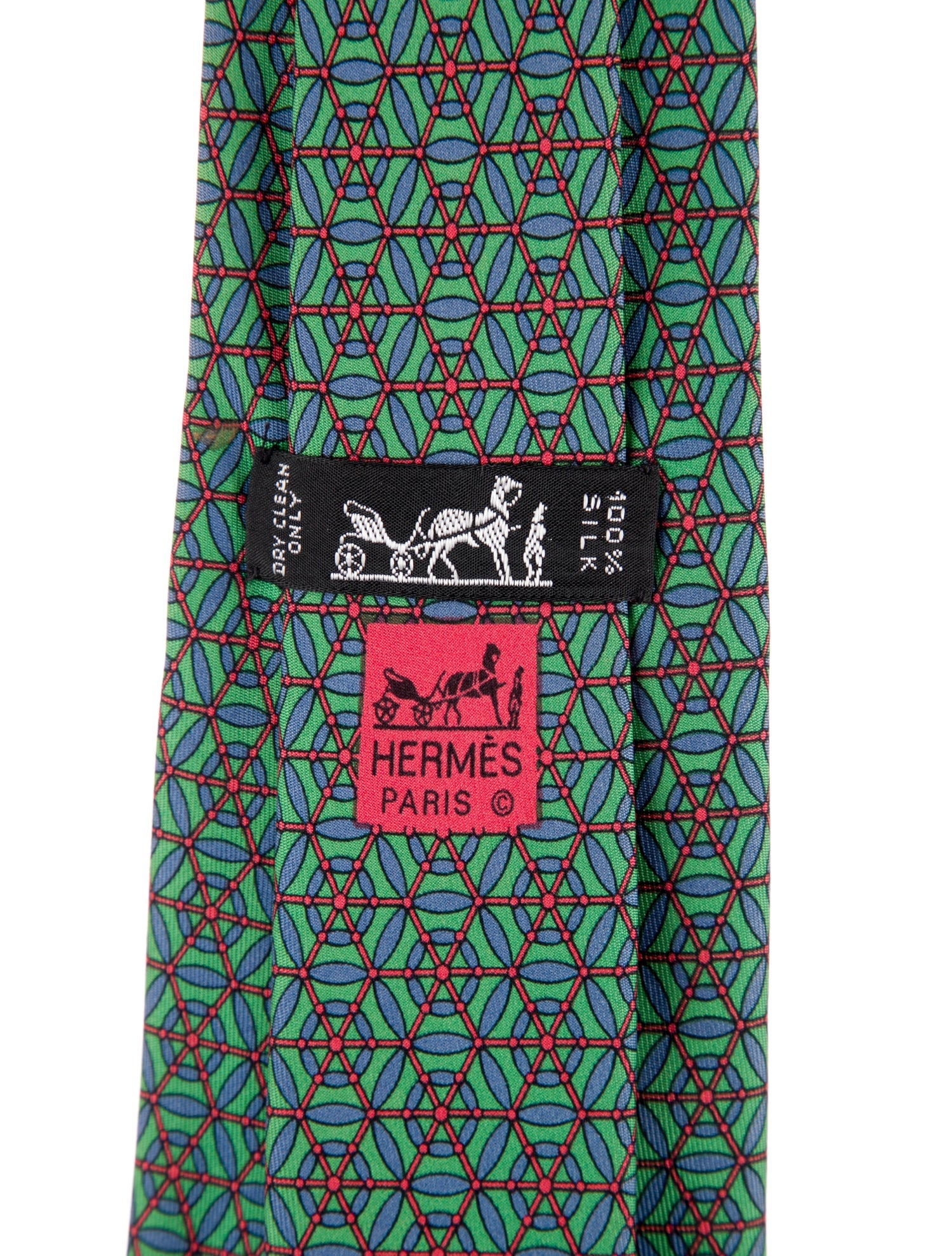 Hermès pattern print tie