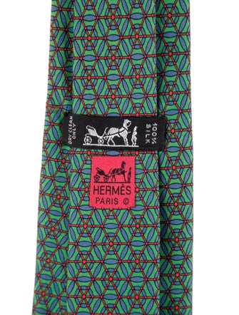 Hermès pattern print tie