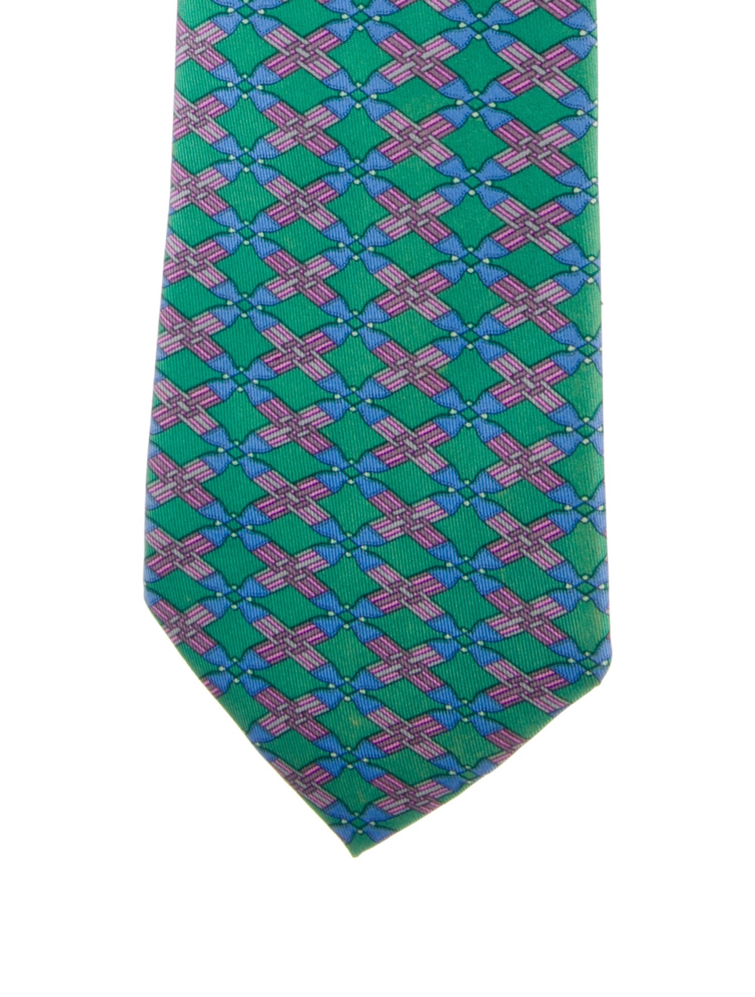 Hermès pattern print tie